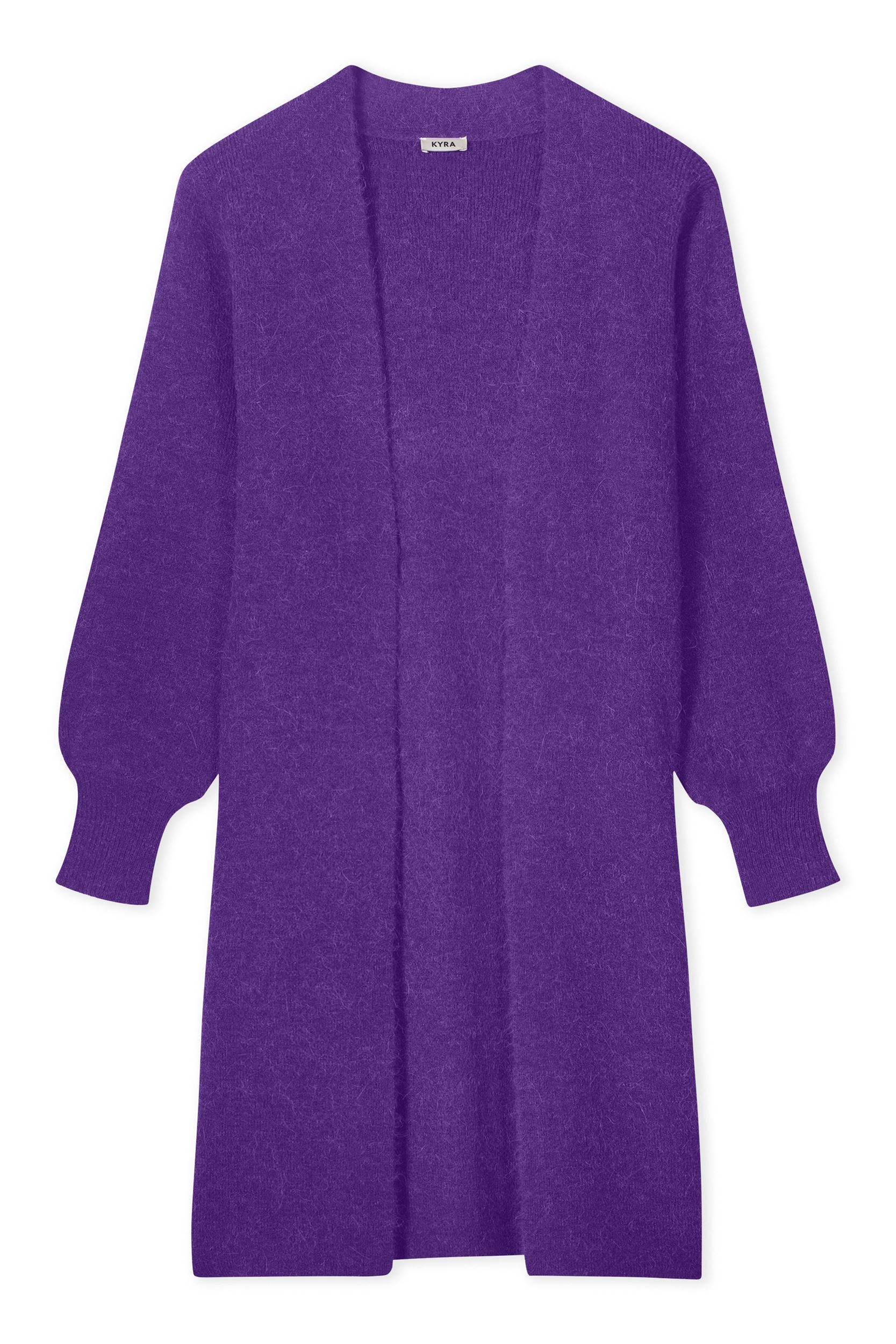 Kyra Kenza long cardigan vesten paars Dames maat L