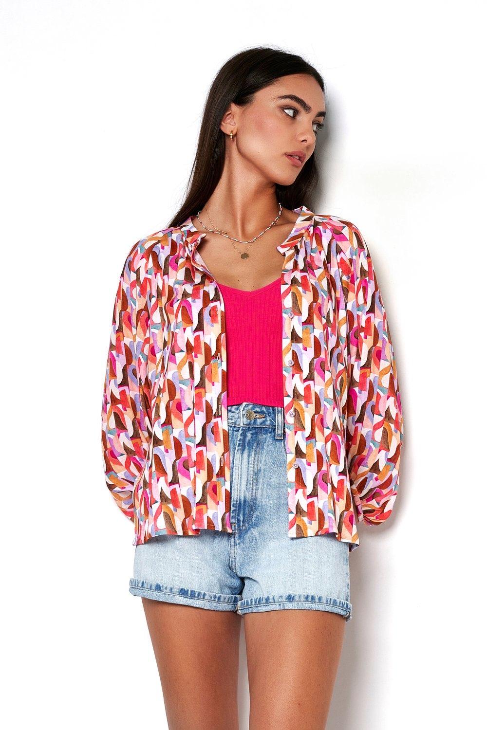 Desoto Blouse Roze maat 38 Lana roze