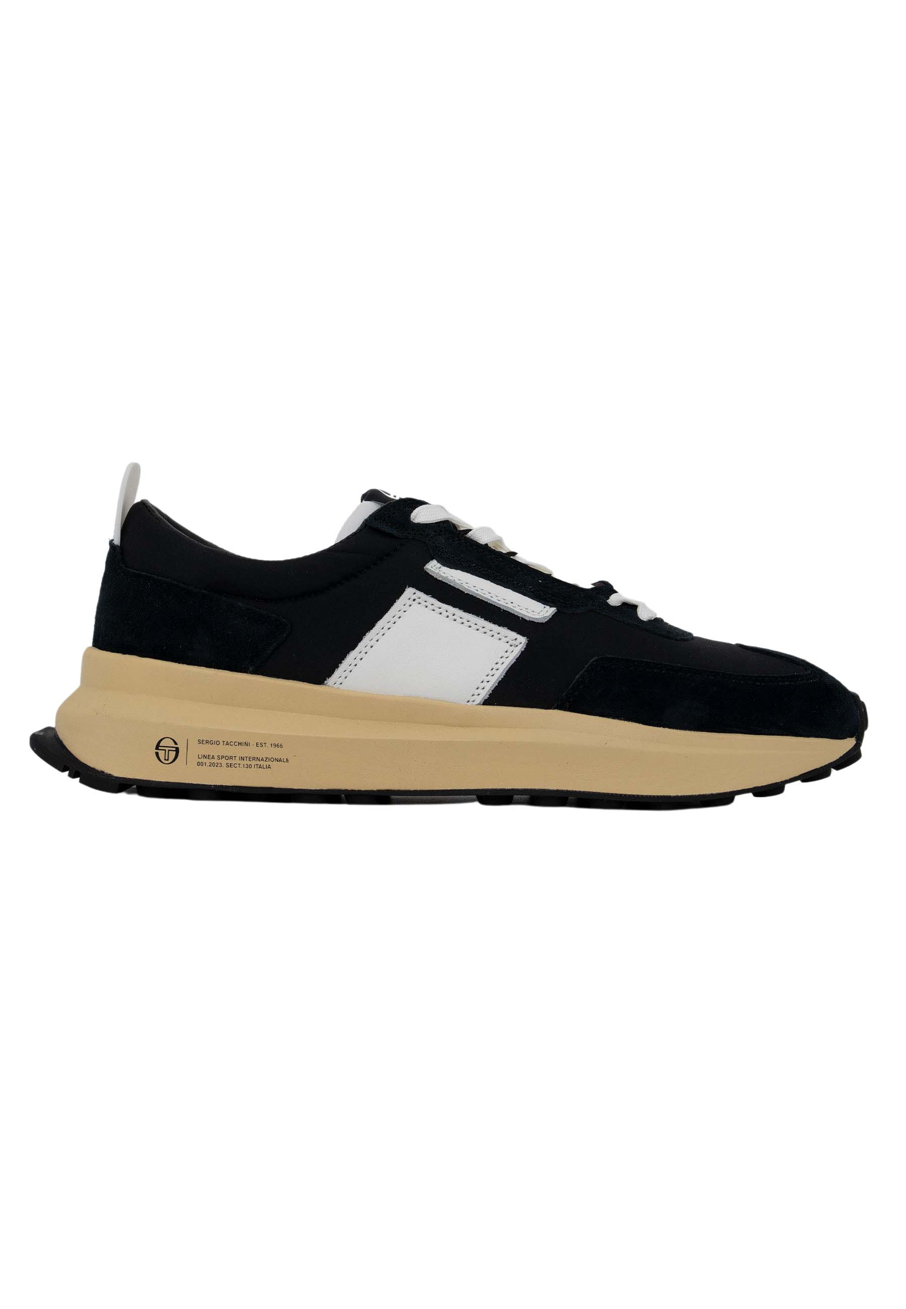 Sergio Tacchini 70&apos;s neo runner sneakers zwart Heren maat 45