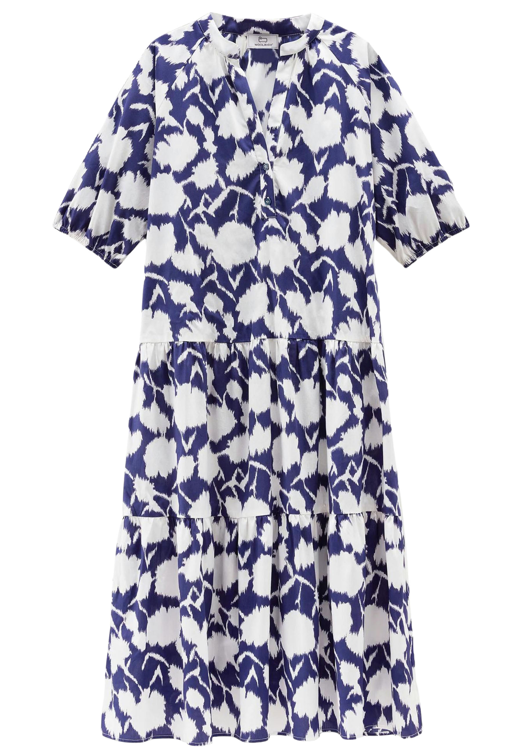 Woolrich Printed poplin dress blauw Dames maat XS