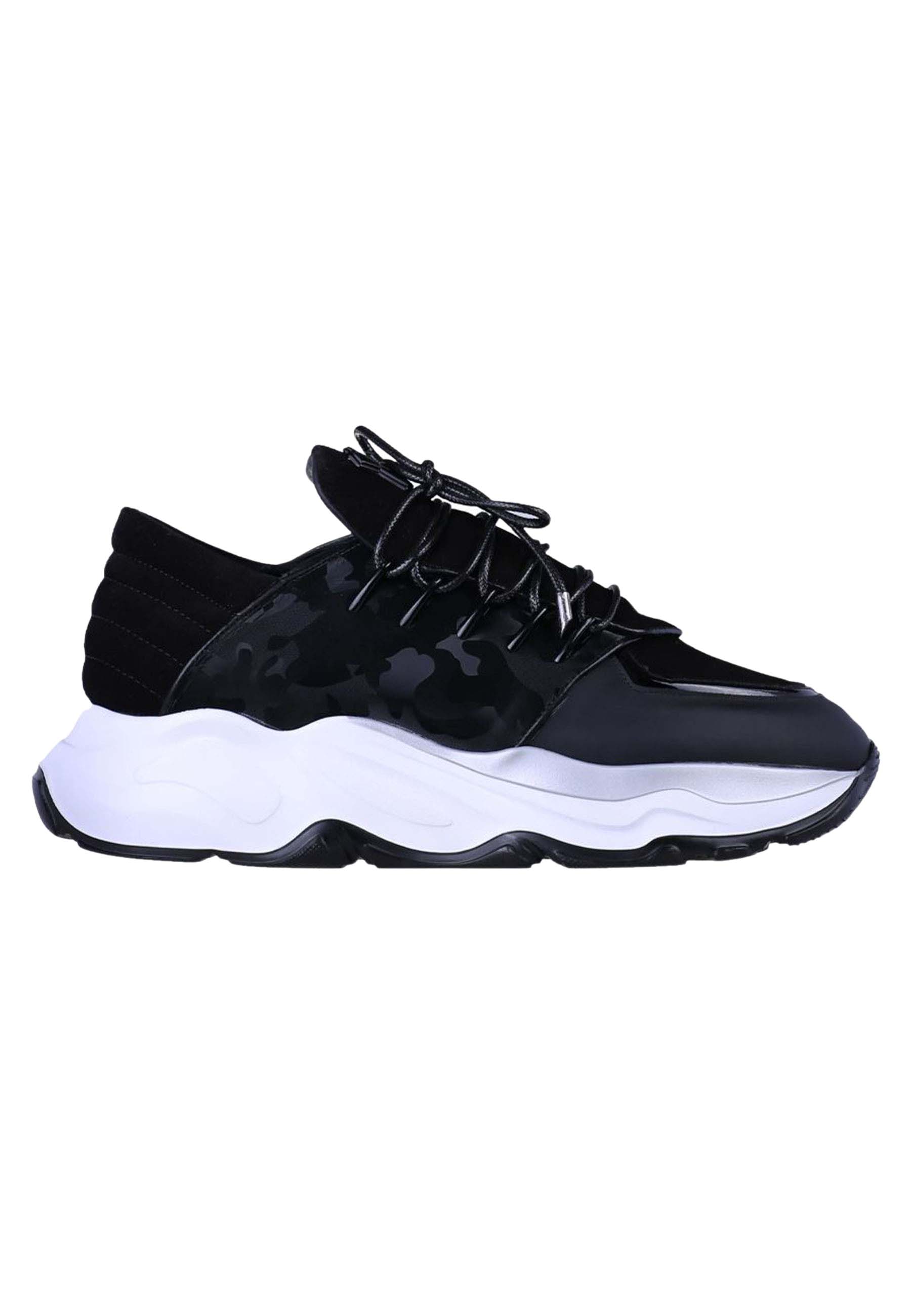 Benjamin Berner Schoenen Zwart Phoenix matt nappa sneakers zwart