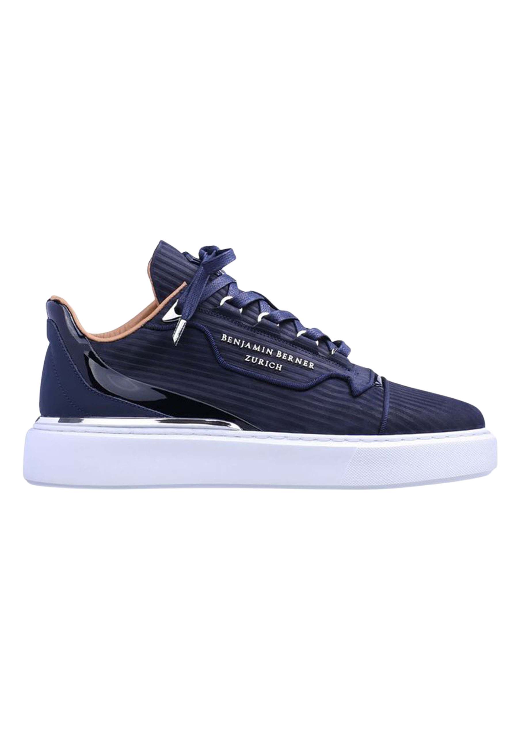 Benjamin Berner Schoenen Blauw Nubuck sneakers blauw