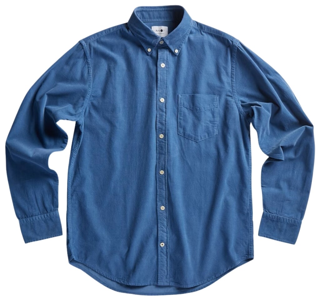 No Nationality lange mouw overhemden blauw Heren maat S