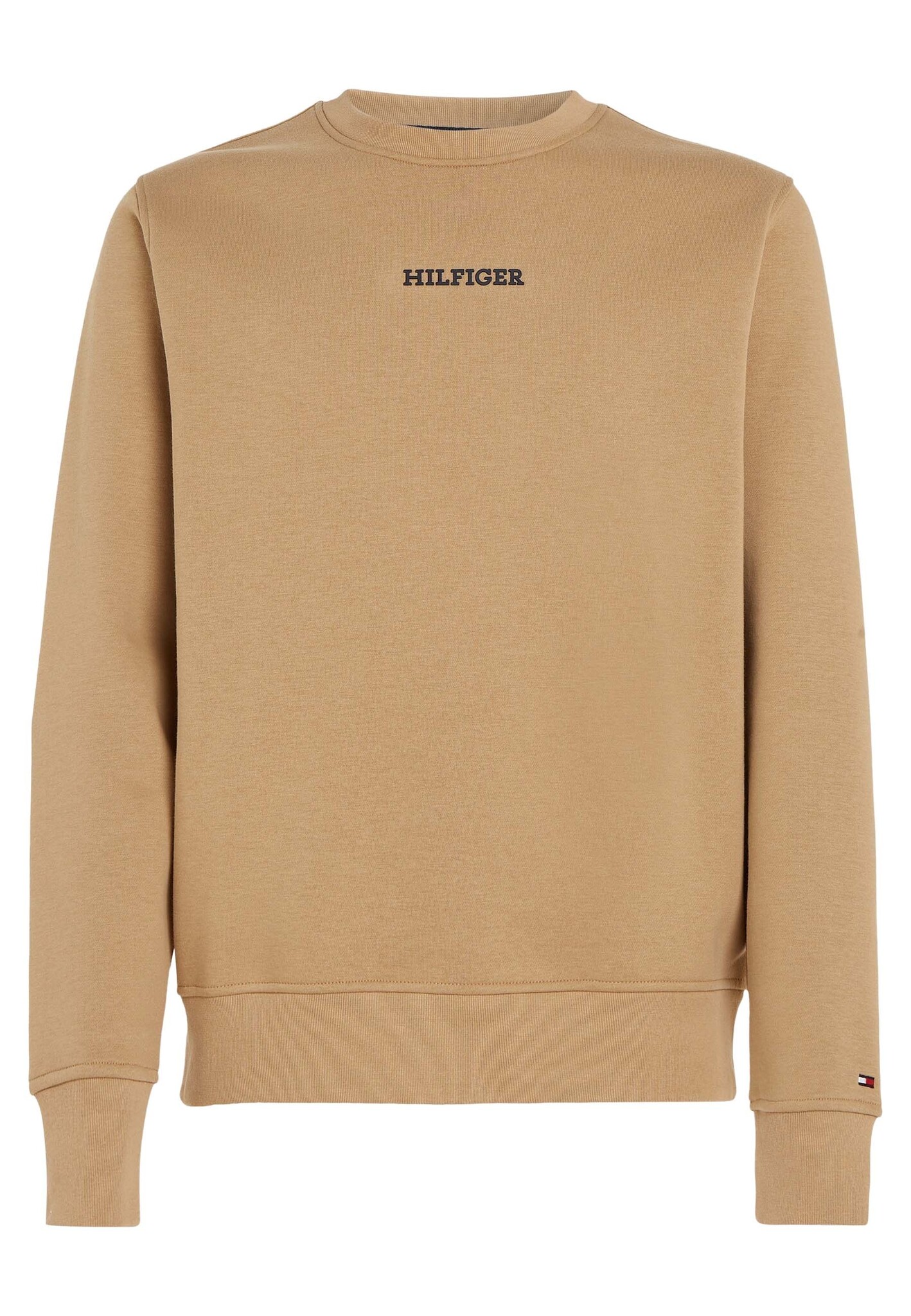 Tommy Hilfiger Fleece Sweater Camel Heren maat S