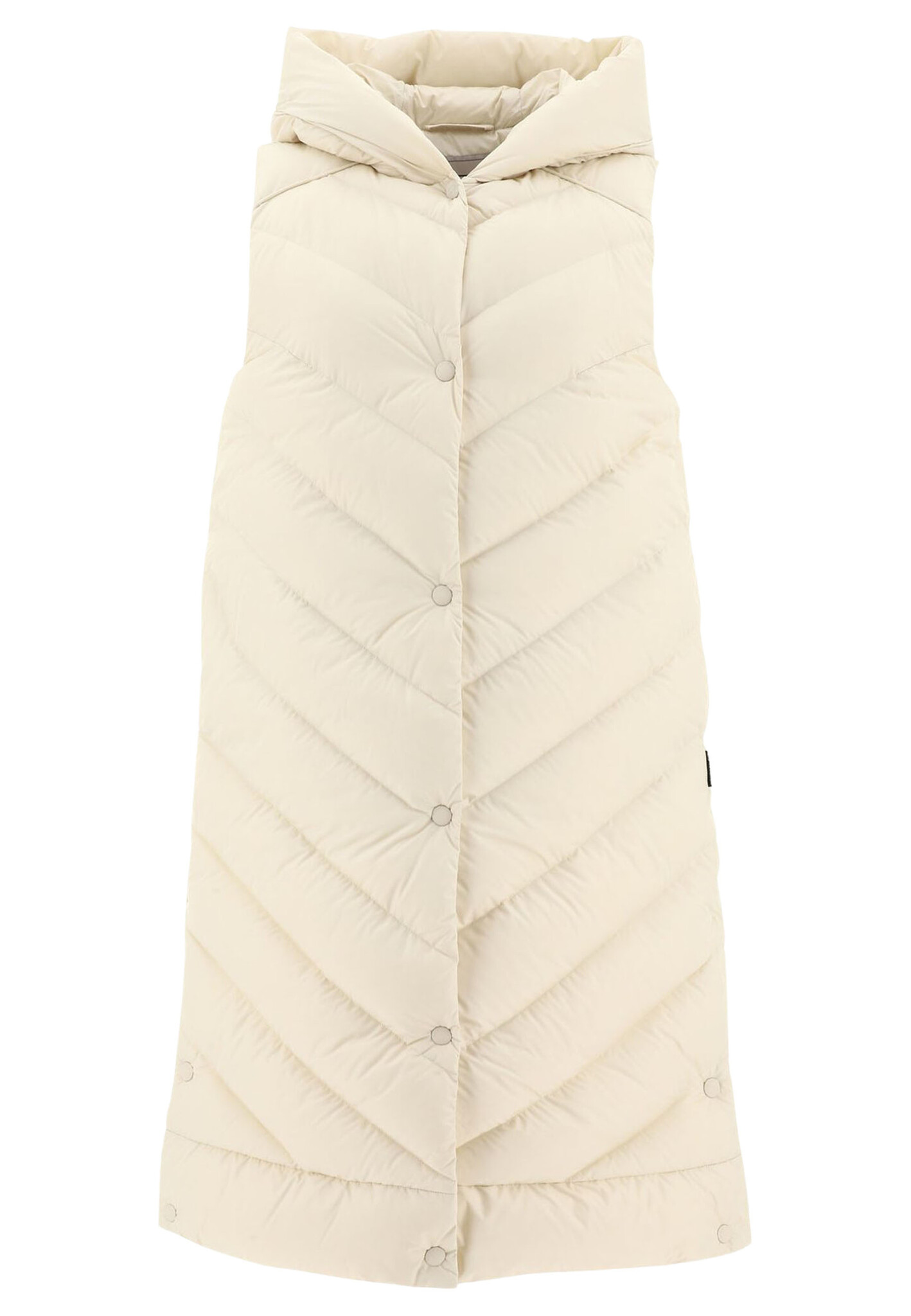 Woolrich Chevron quilted vest bodywarmers ecru Dames maat M