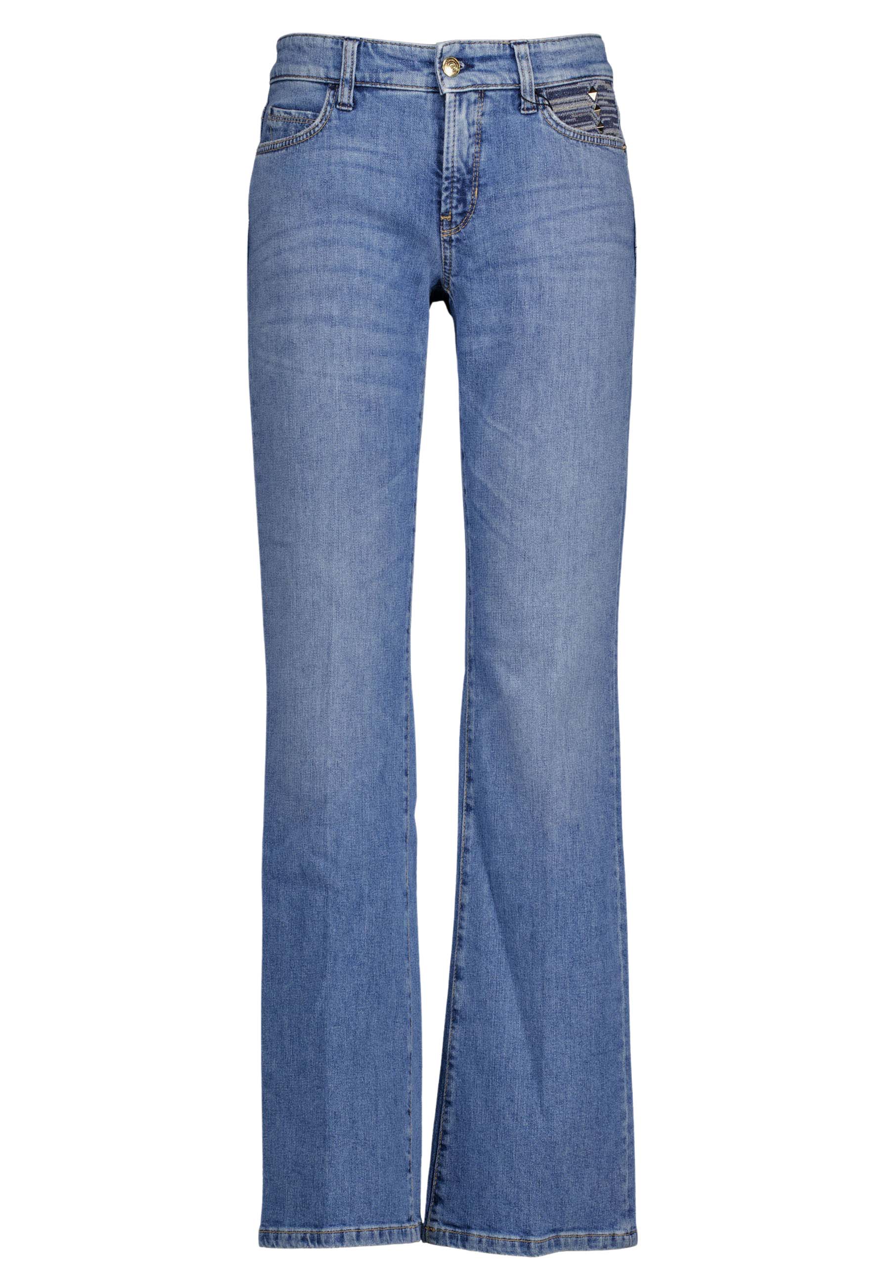Cambio Jeans Blauw Katoen maat 40 Paris flared flared jeans blauw