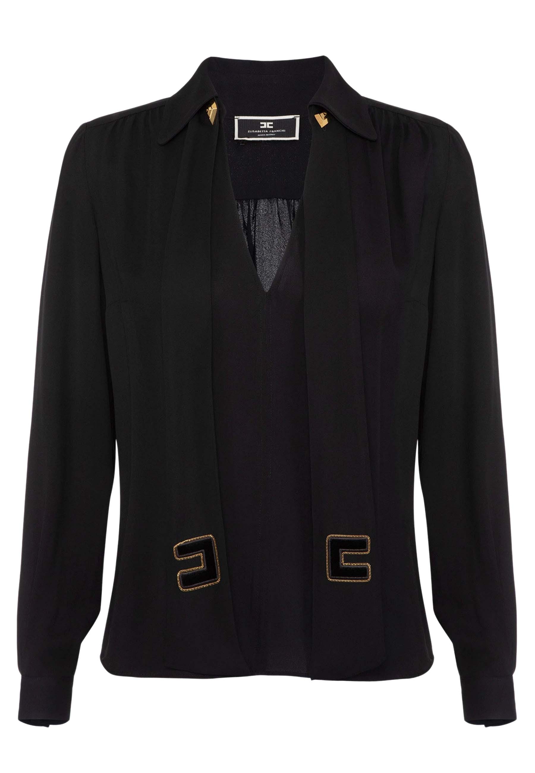 Elisabetta Franchi blouses zwart Dames maat 42 IT