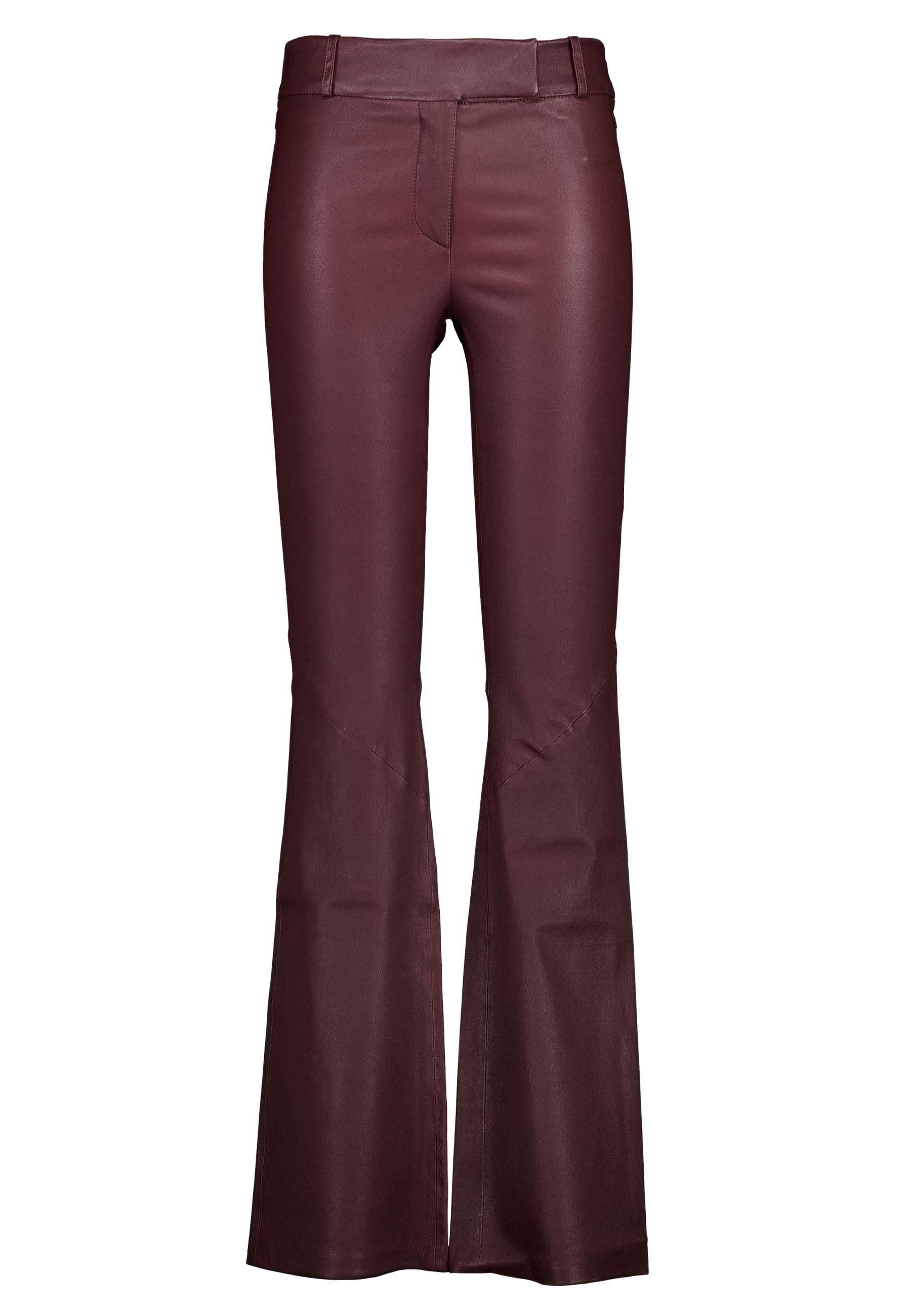 Studio AR leren broeken bordeaux Dames maat 44