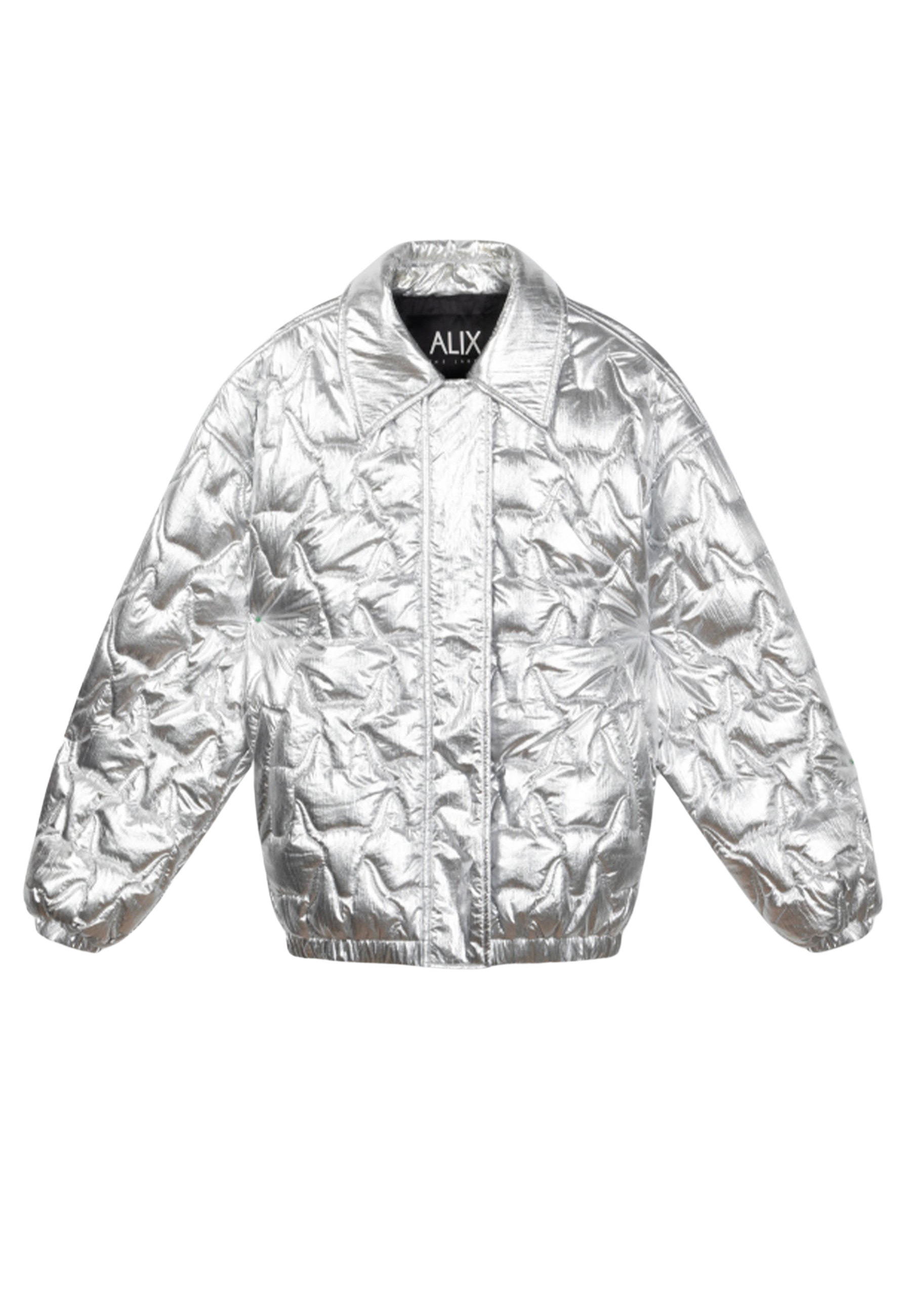 Alix the Label bomberjacks zilver Dames maat L