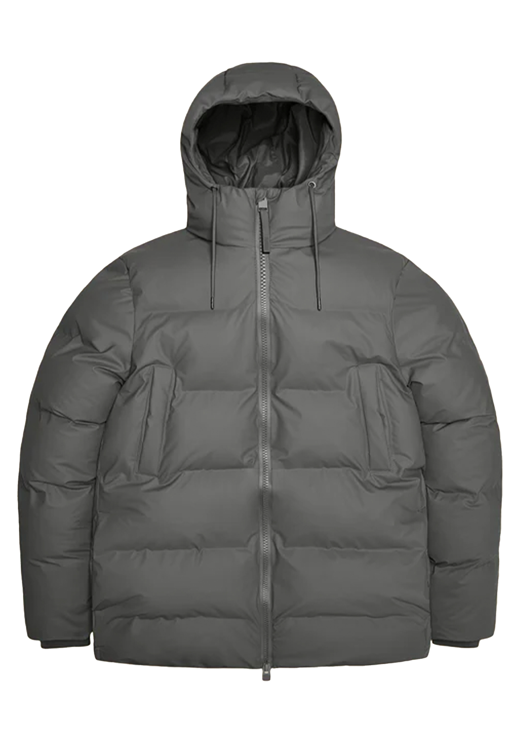 Rains gewatteerde jassen grijs Unisex maat M