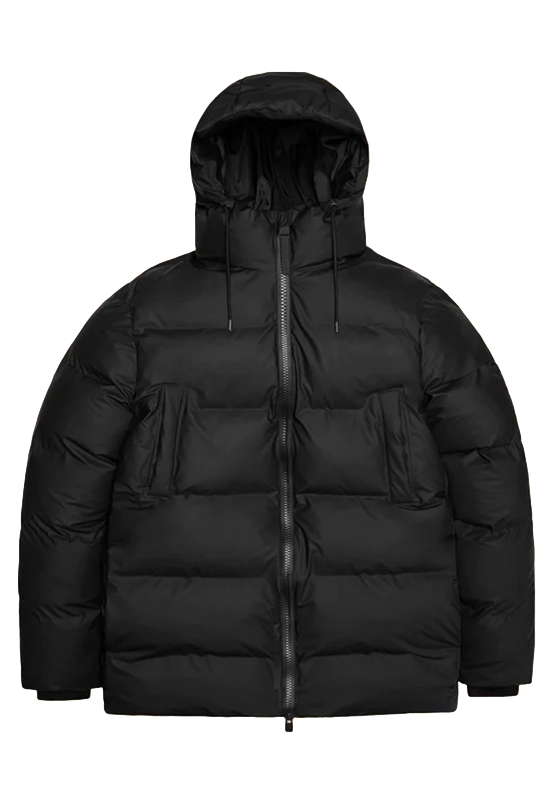 Rains gewatteerde jassen zwart Unisex maat L