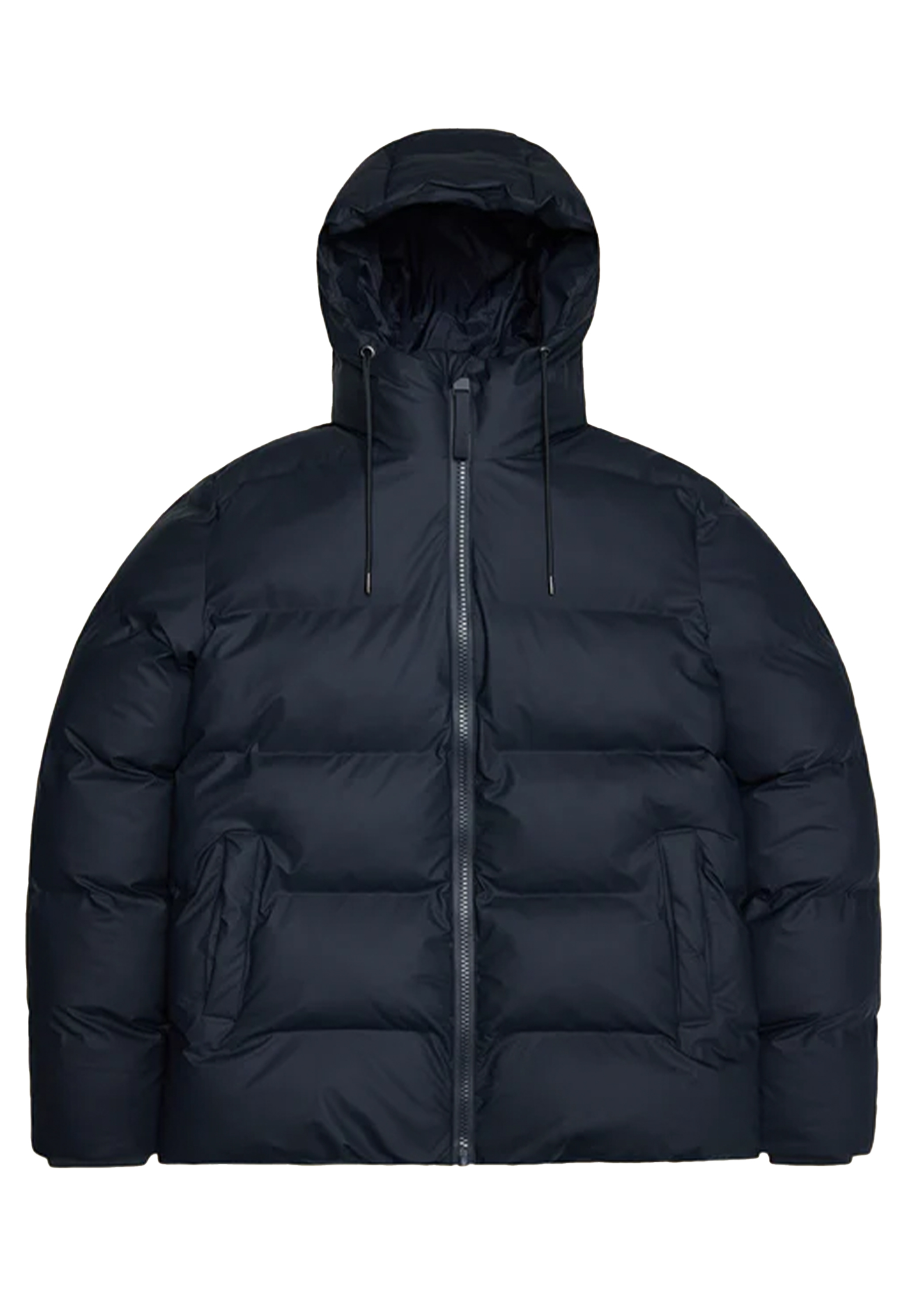 Rains gewatteerde jassen donkerblauw Unisex maat S