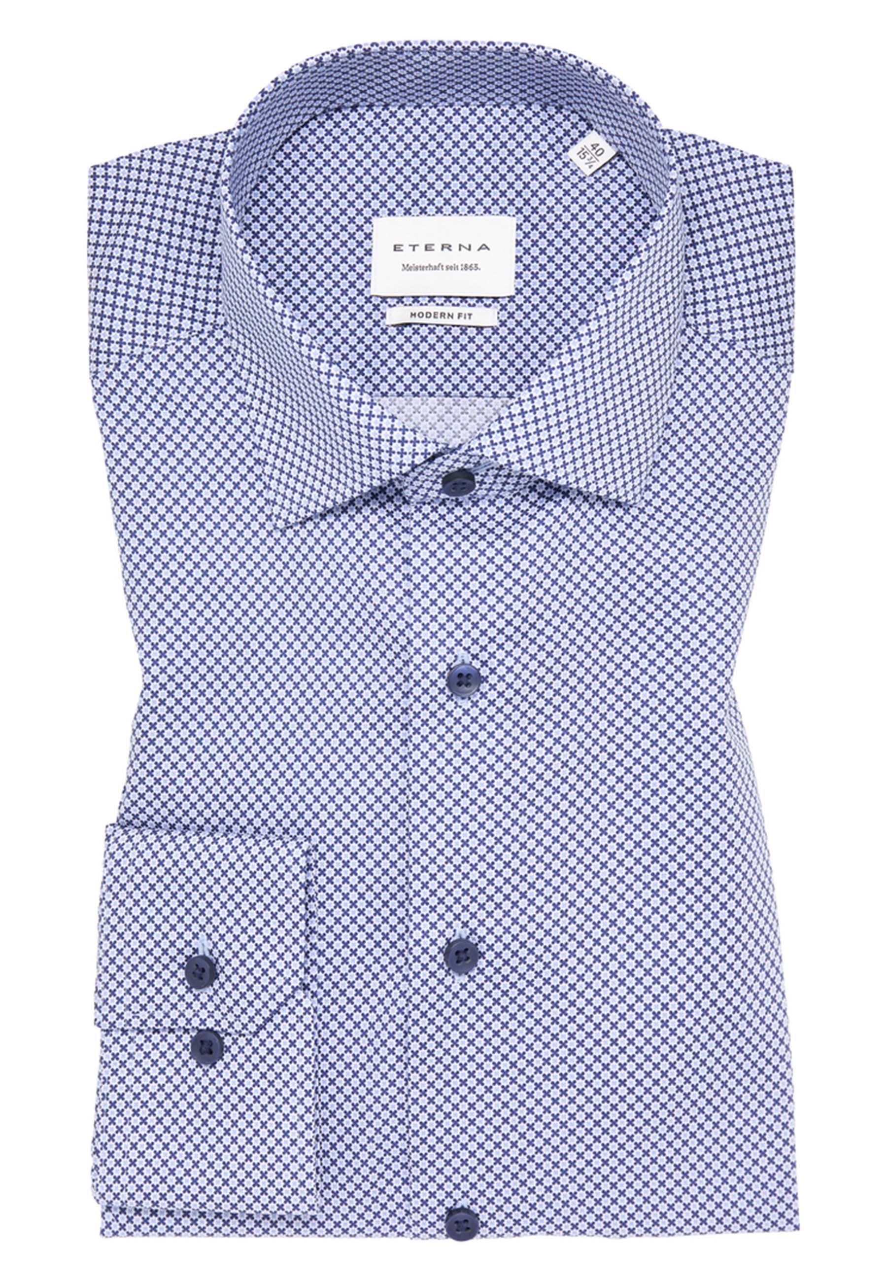Eterna lange mouw overhemden blauw Heren maat 40