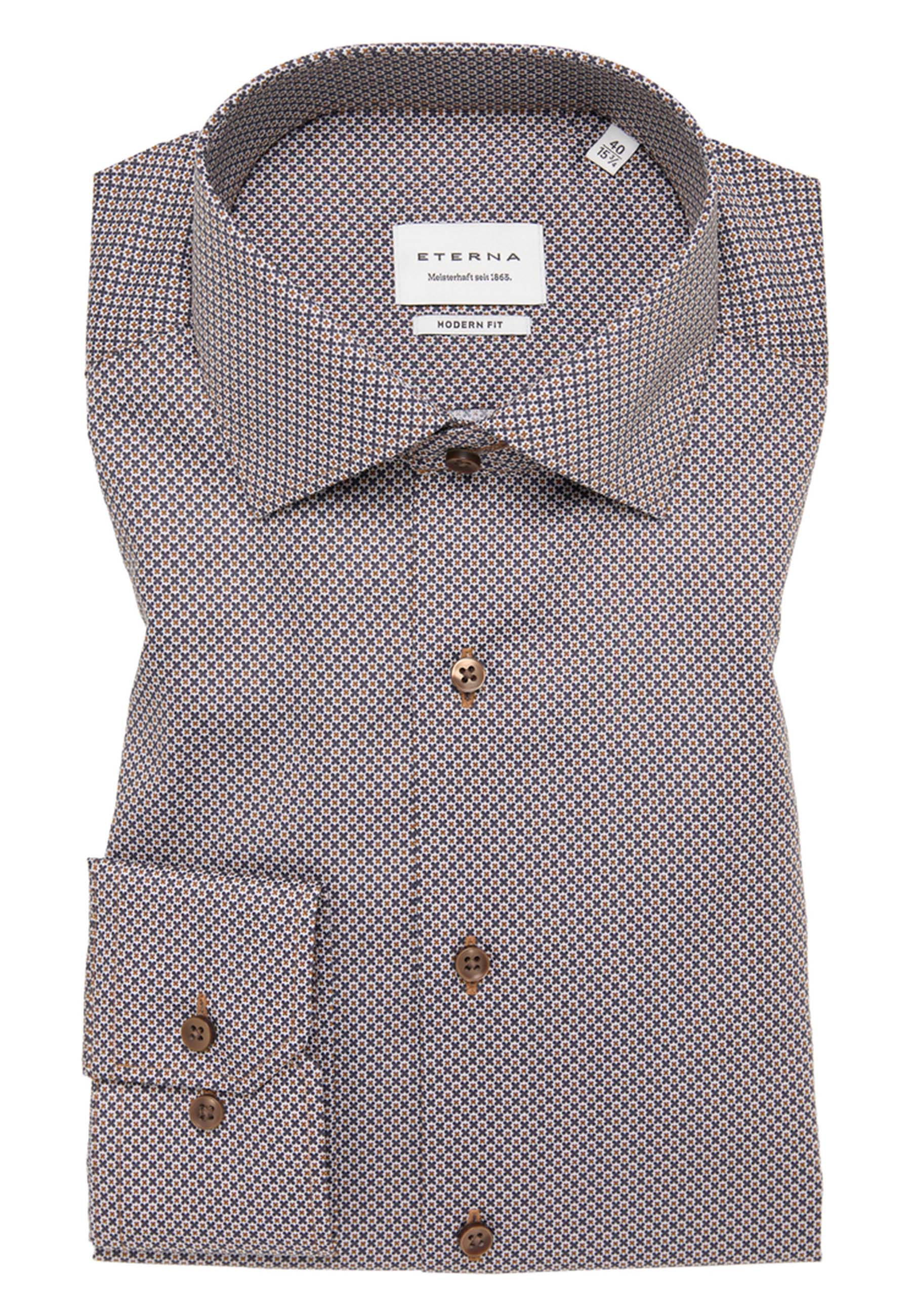 Eterna lange mouw overhemden blauw Heren maat 42
