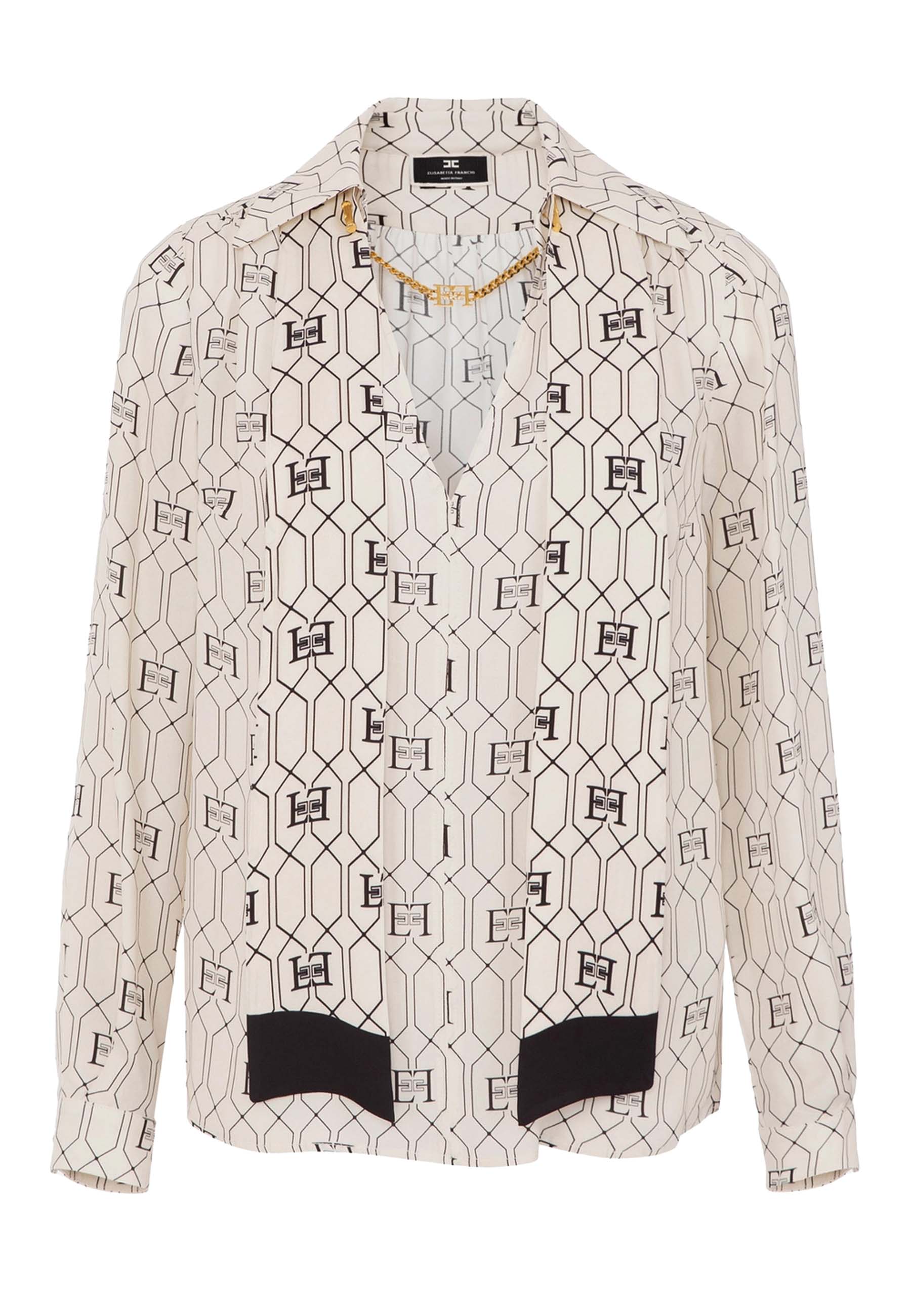Elisabetta Franchi blouses ecru Dames maat 46 IT