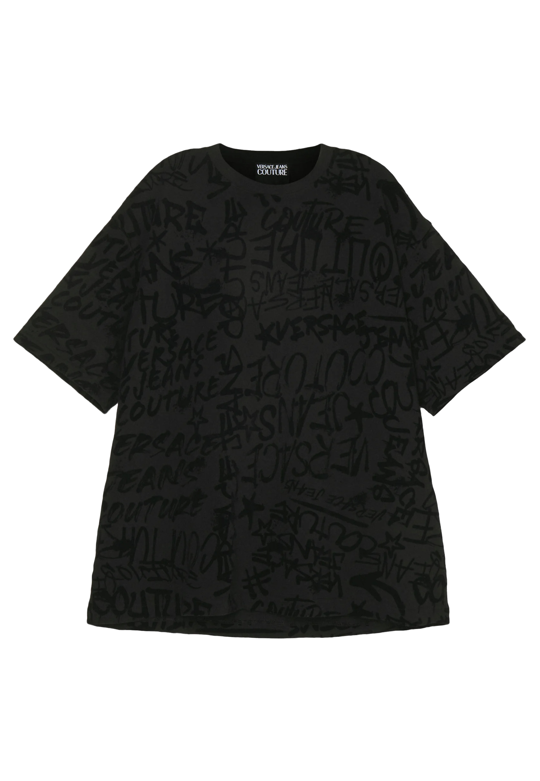 Versace Jeans Shirt Zwart Katoen maat XL t-shirts zwart