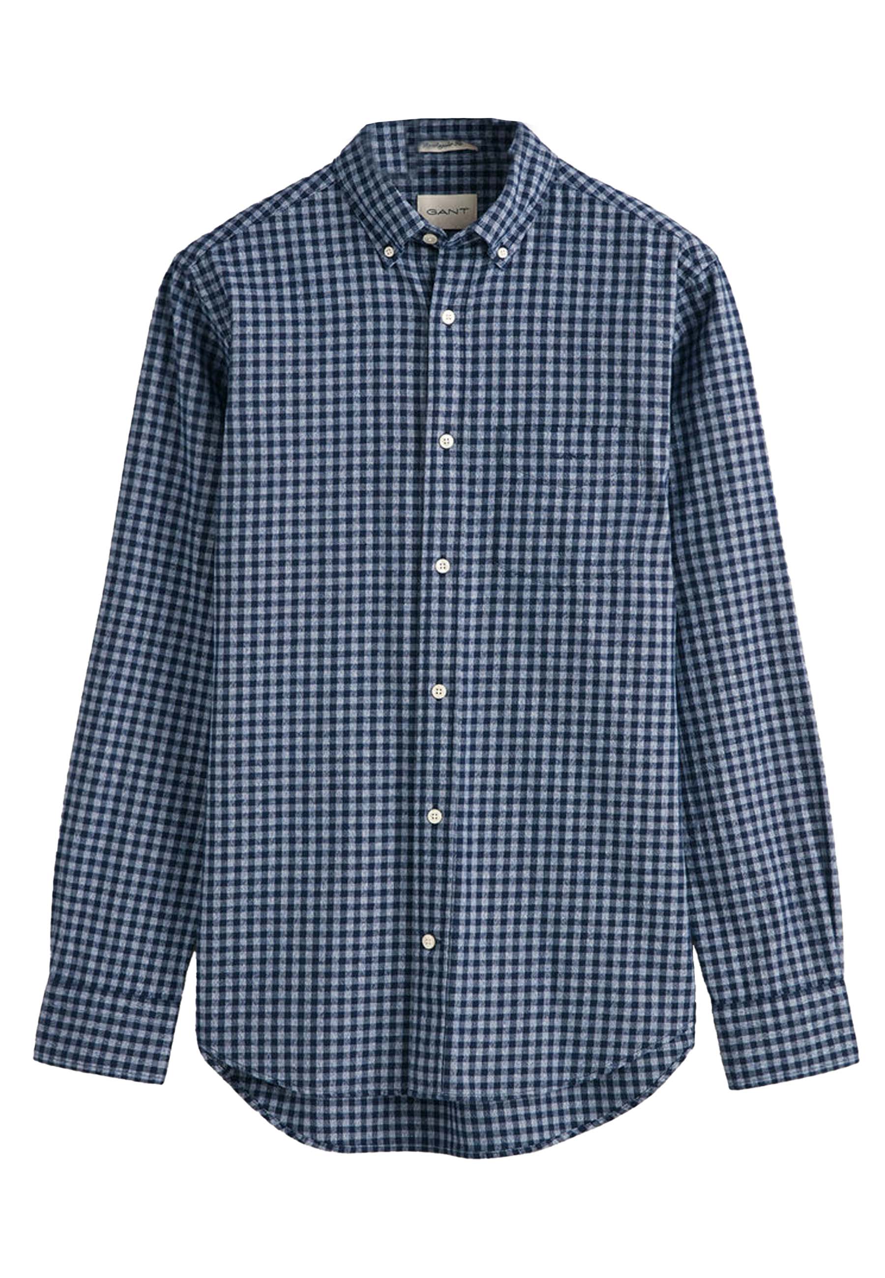 Gant lange mouw overhemden blauw Heren maat L