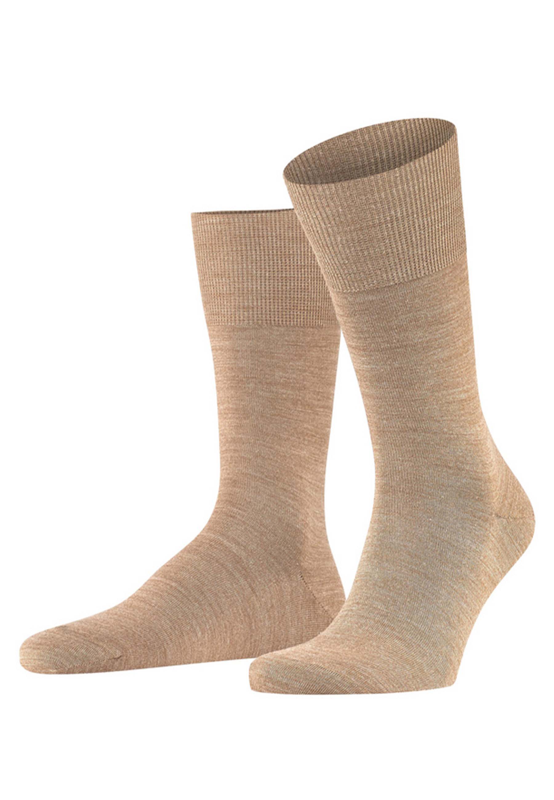 FALKE Sokken Taupe Wol maat 45-46 hoge sokken taupe