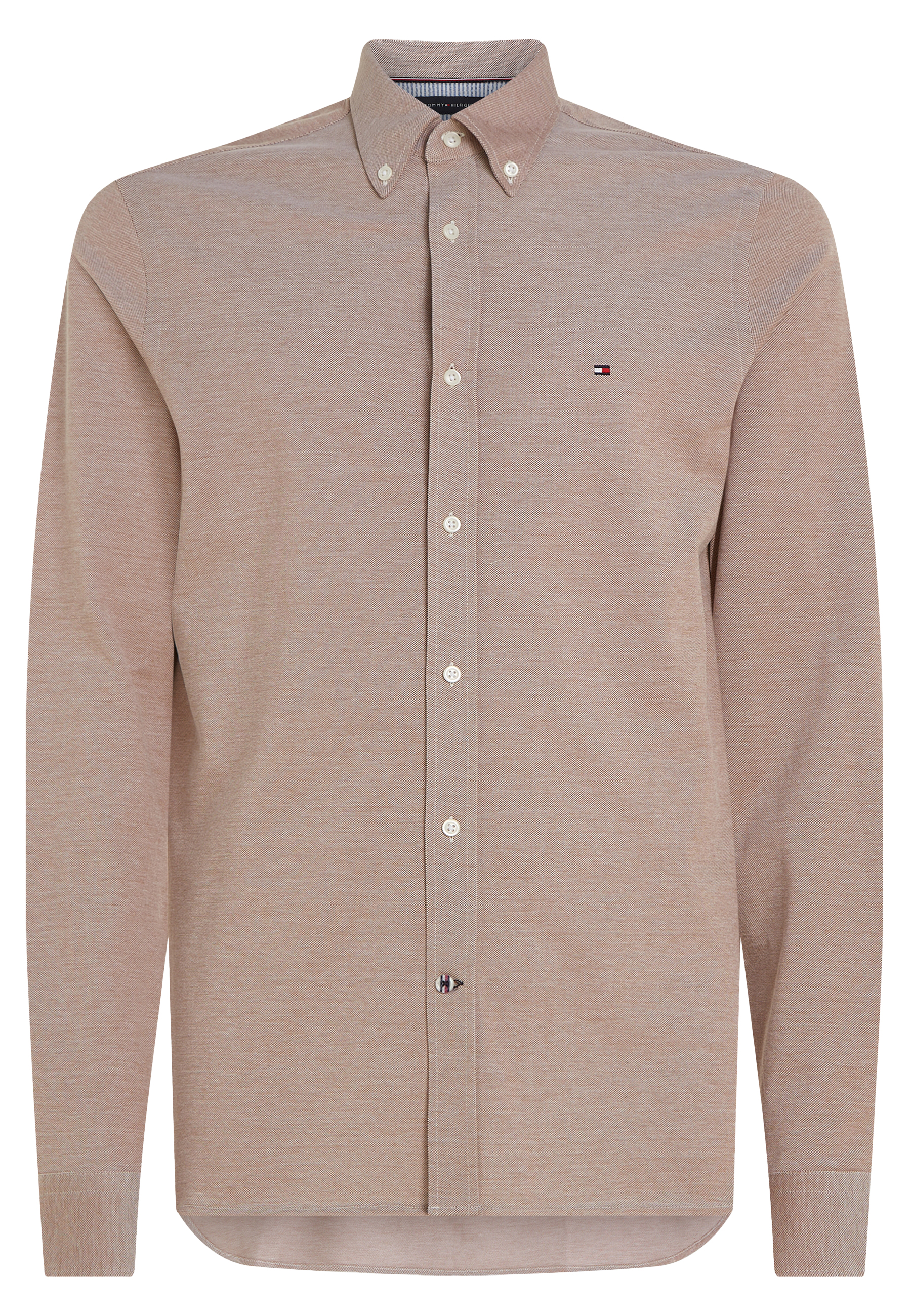 Tommy Hilfiger lange mouw overhemden khaki Heren maat S