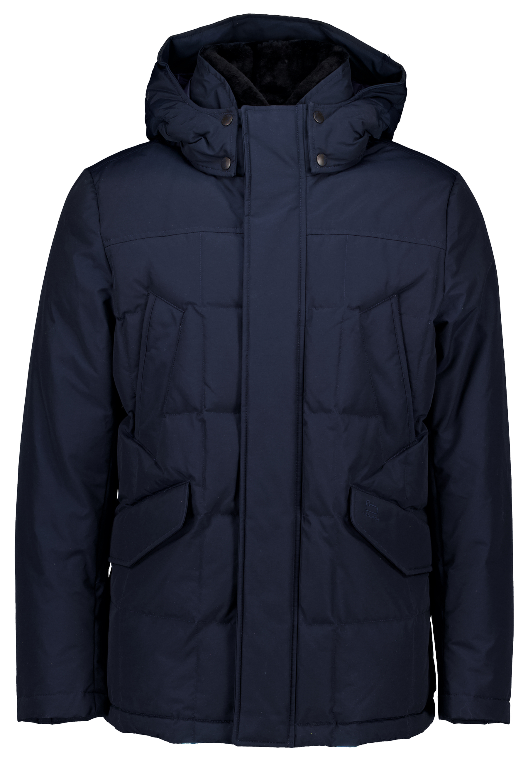 Woolrich Jas Donkerblauw Polyamide / Nylon maat L Blizzard field gewatteerde jassen donkerblauw