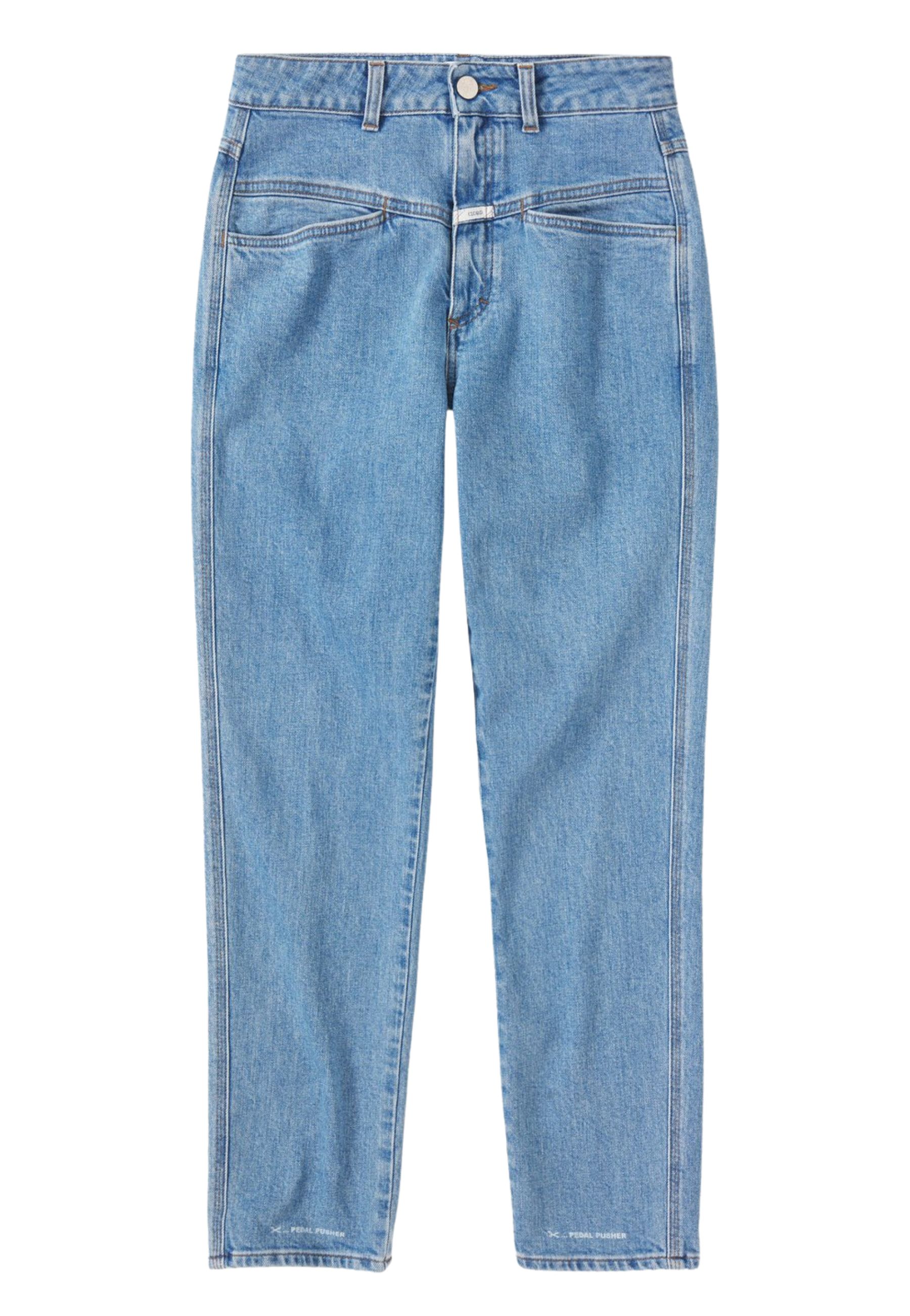 Jeans Middenblauw Pedal pusher jeans middenblauw