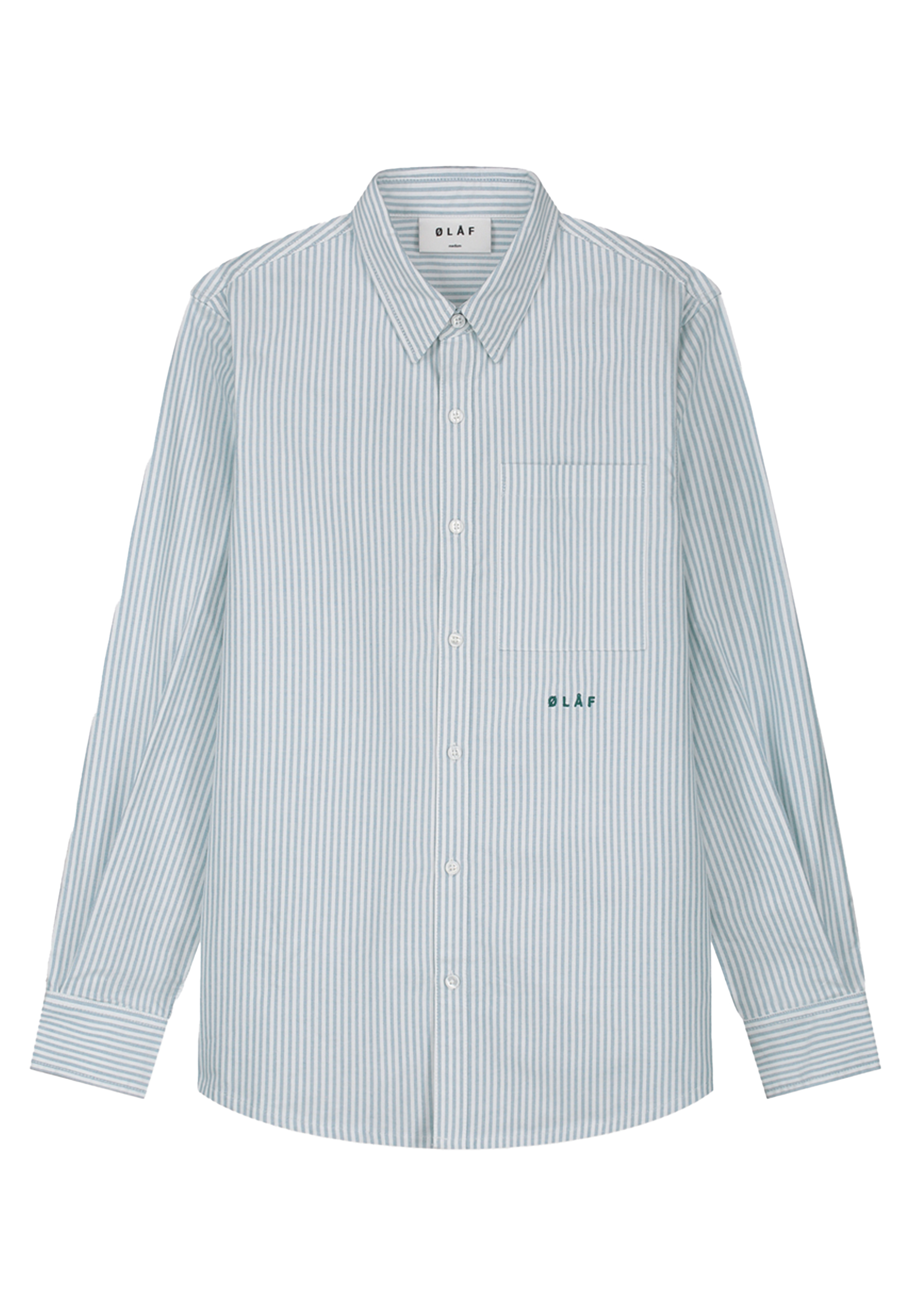 Blouse Lichtgroen Oxford stripe blouses lichtgroen