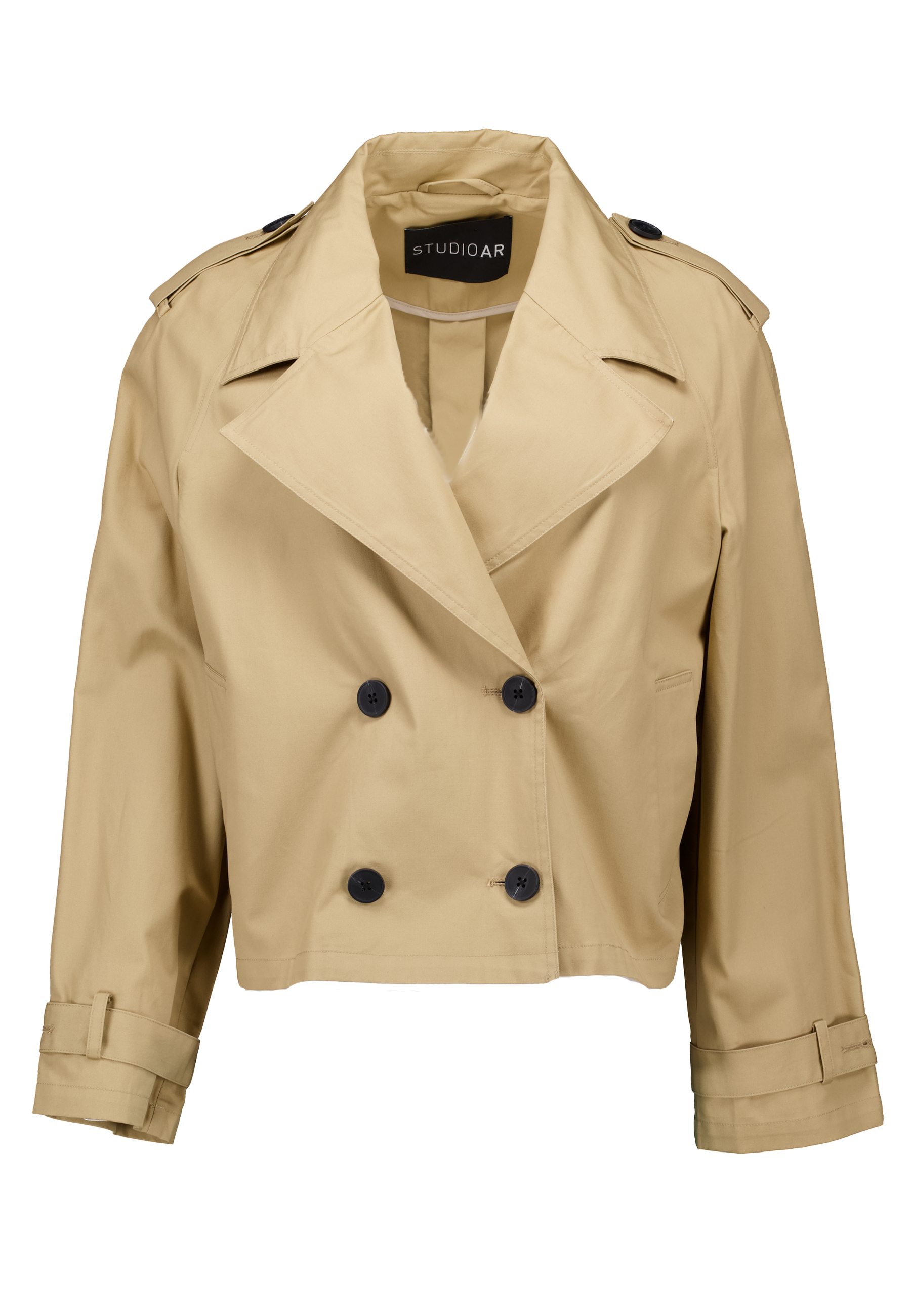 Jas Beige Samora cotton twill trenchcoats beige