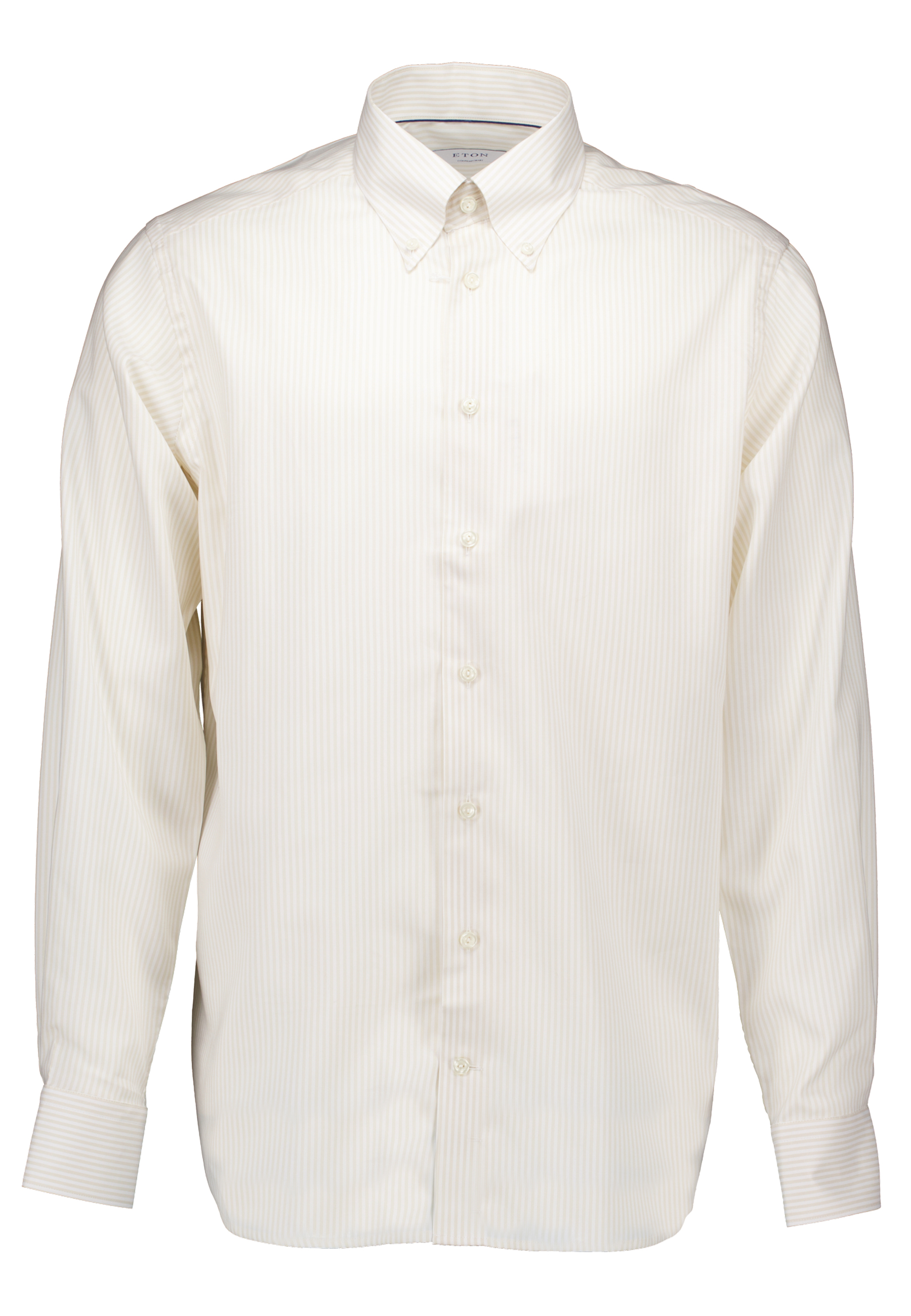 Overhemd Beige Oxford lange mouw overhemden beige