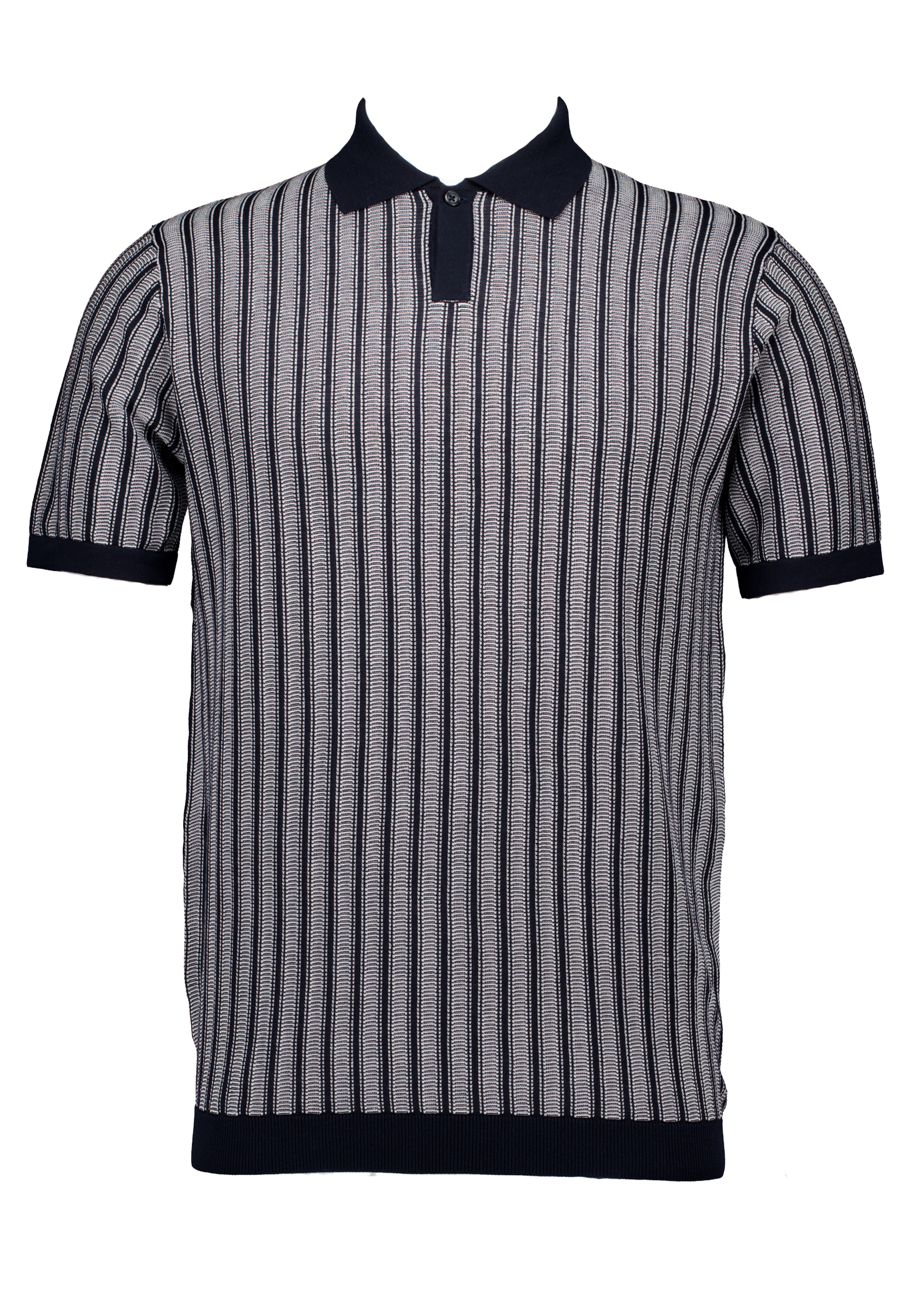 Shirt Donkerblauw Jacquard ss polos donkerblauw