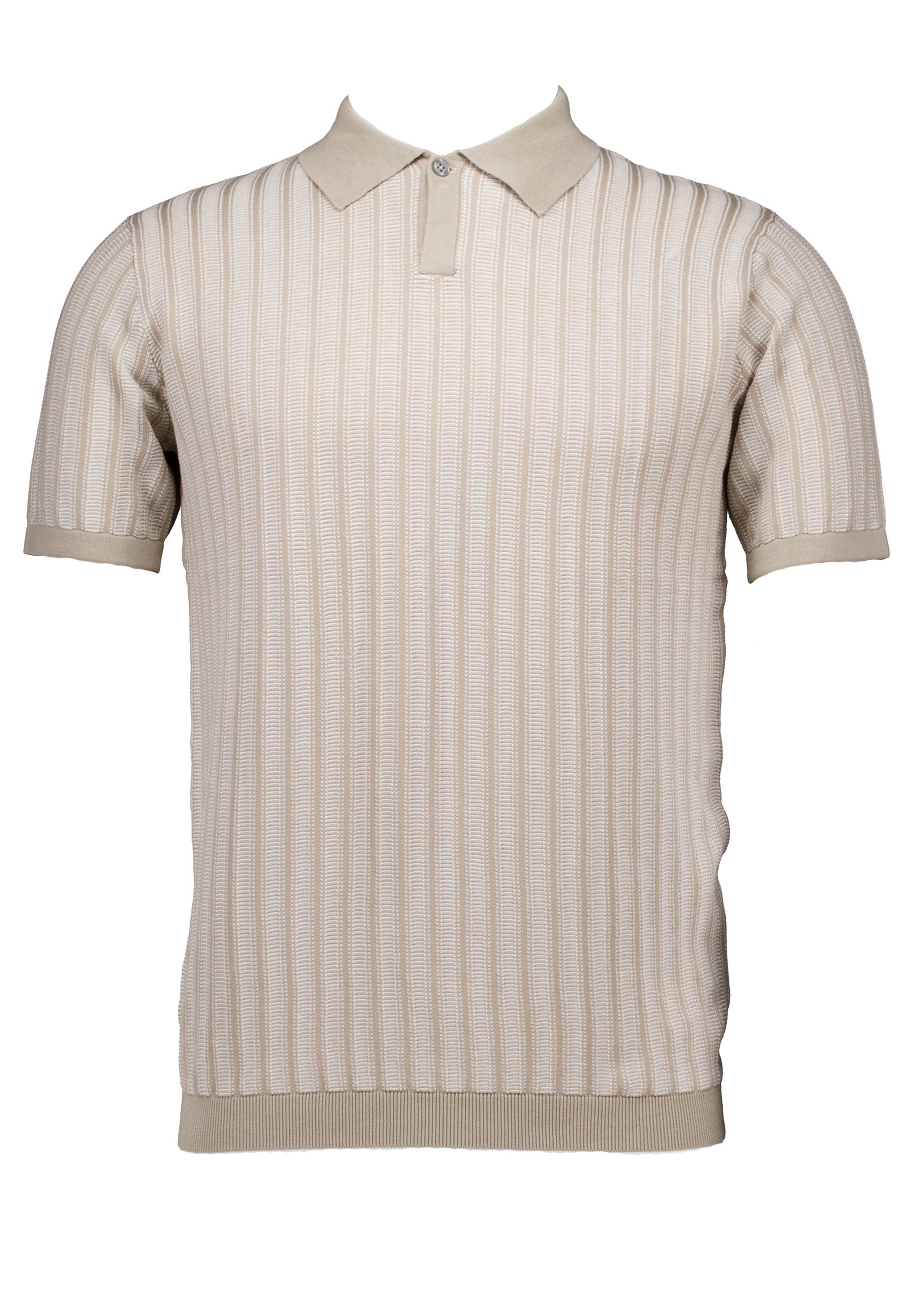 Shirt Beige Jacquard ss polos beige