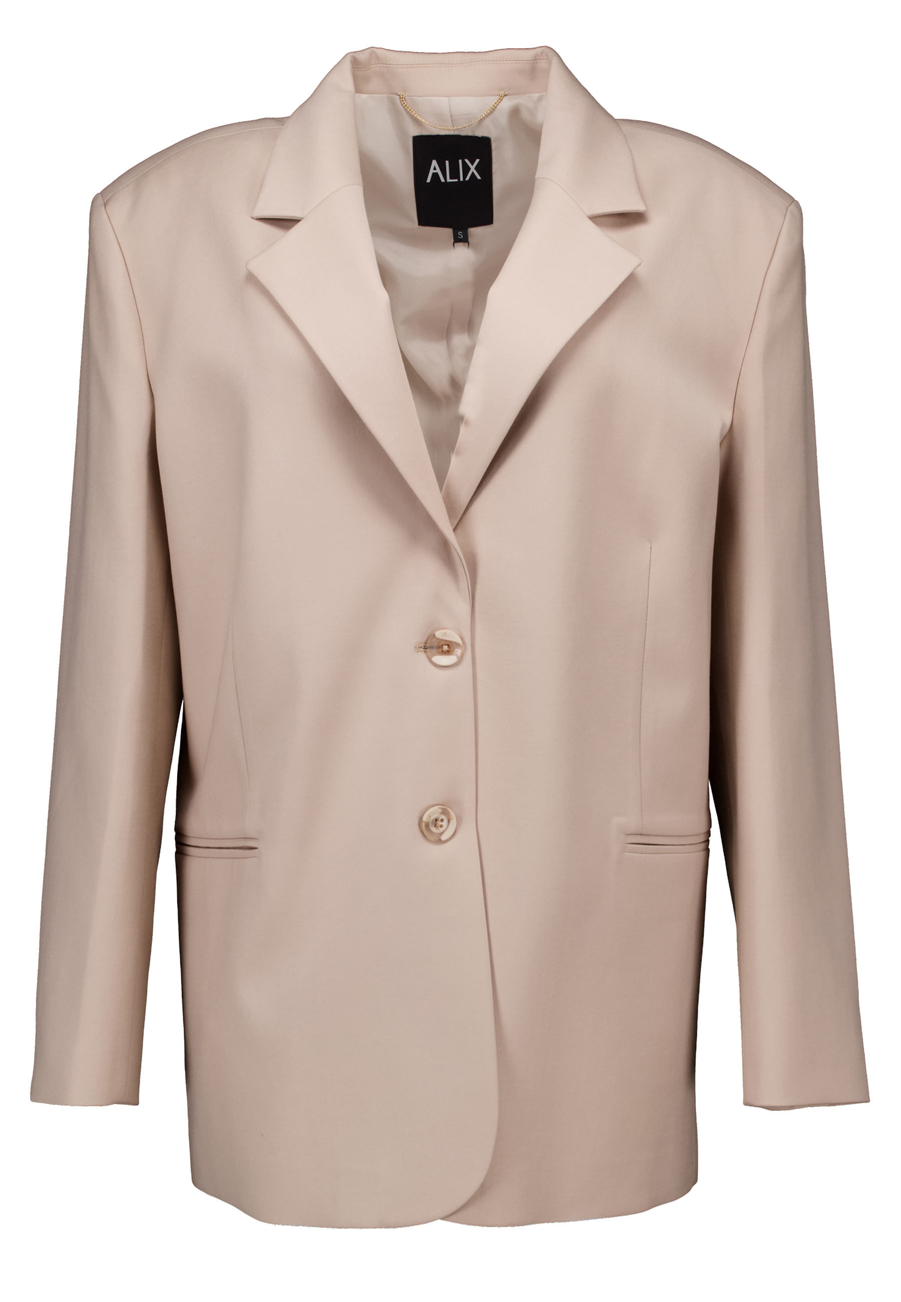 2402428619 Ladies woven patch blazer