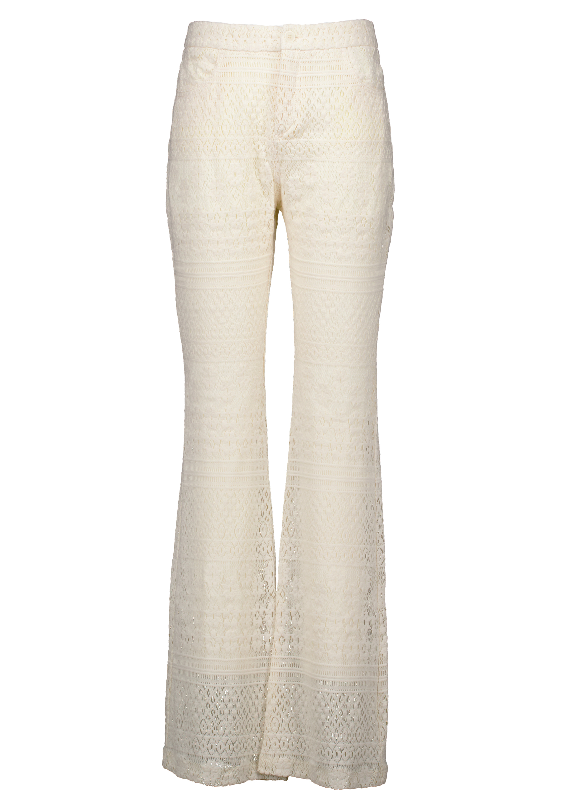Liu Jo Pizzo Macrame Tp Pants Dames - Chino - Pantalon - Creme - Maat 36