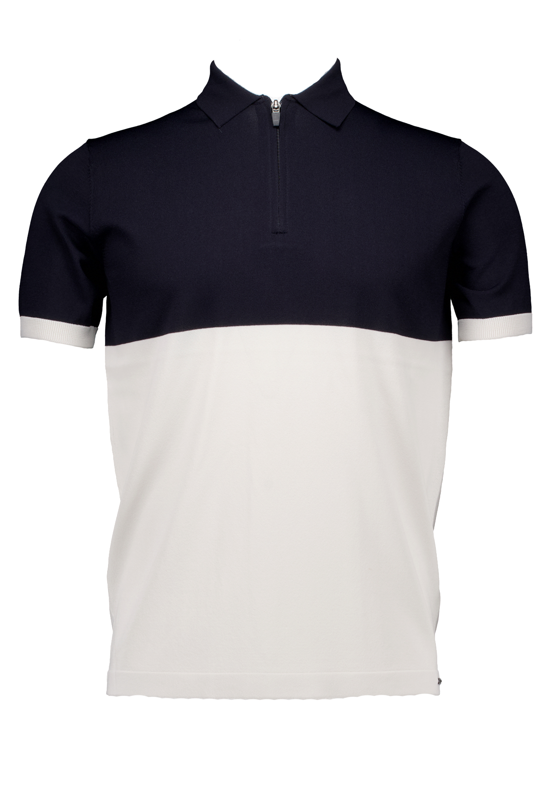 Shirt Donkerblauw Zip ss polos donkerblauw