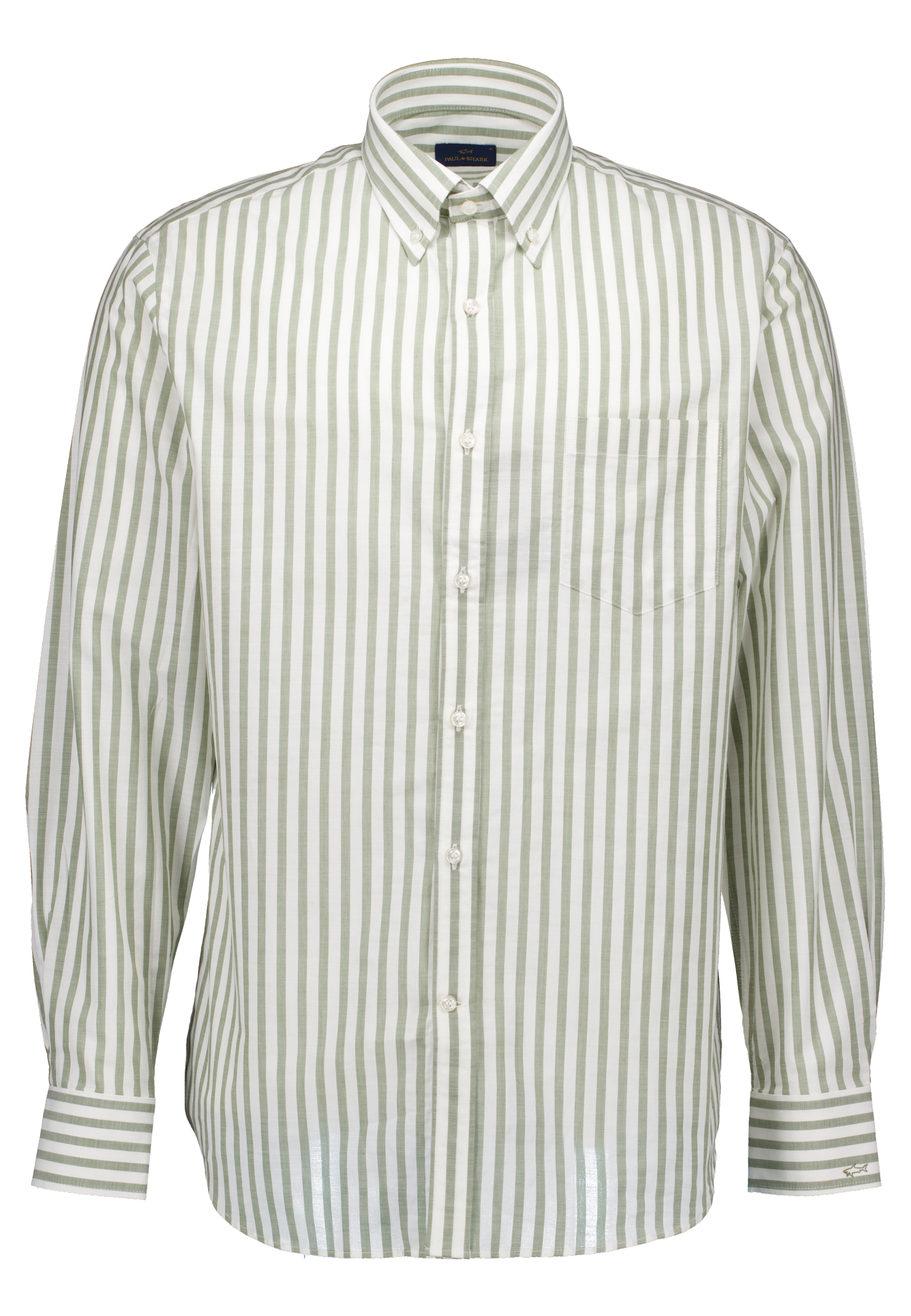 Overhemd Groen Cotton twill lange mouw overhemden groen