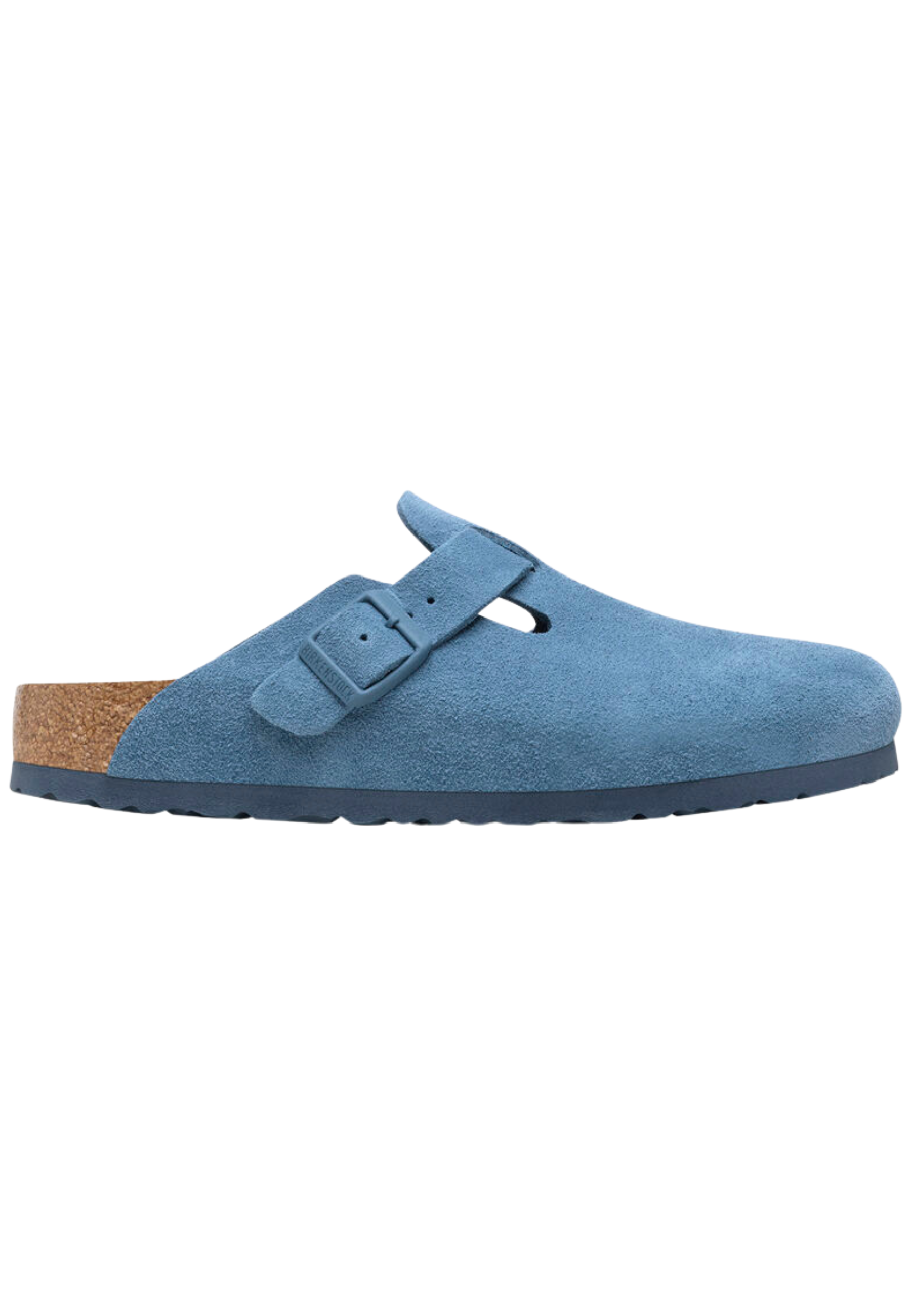 Bitkenstock Boston Suede dames clog - Licht blauw - Maat 36