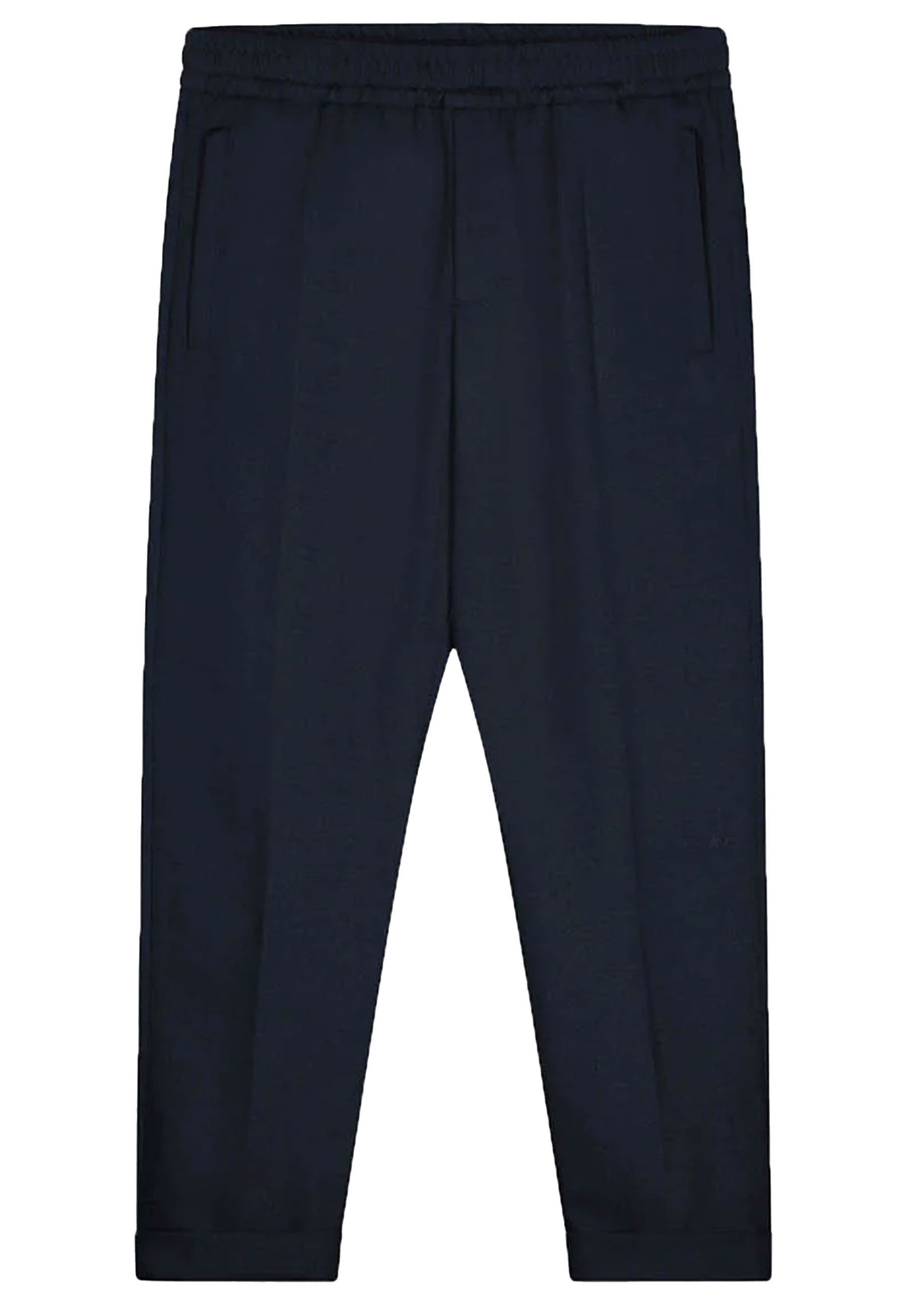 Broek Donkerblauw Slim elasticated pantalons donkerblauw