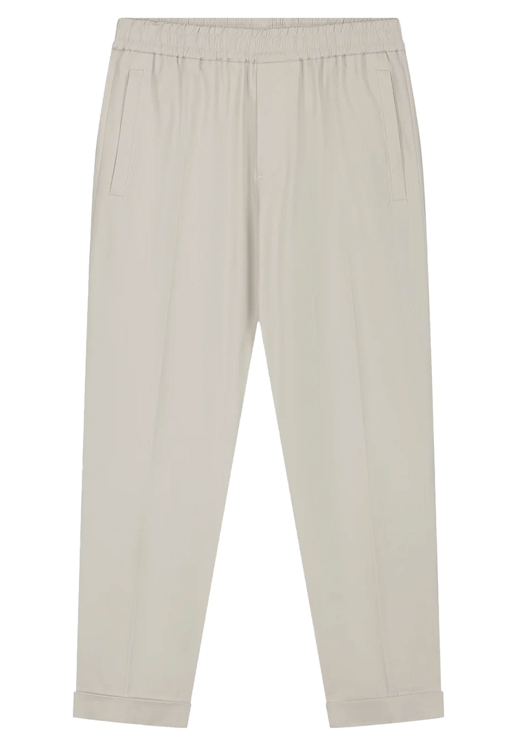 Broek Lichtgrijs Slim cotton pantalons lichtgrijs
