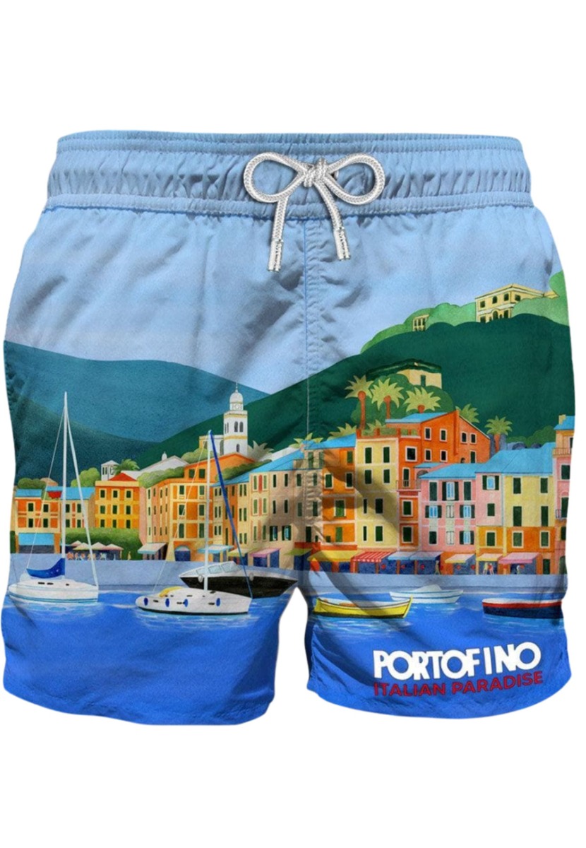 Badkleding Blauw Portofino view zwembroeken blauw