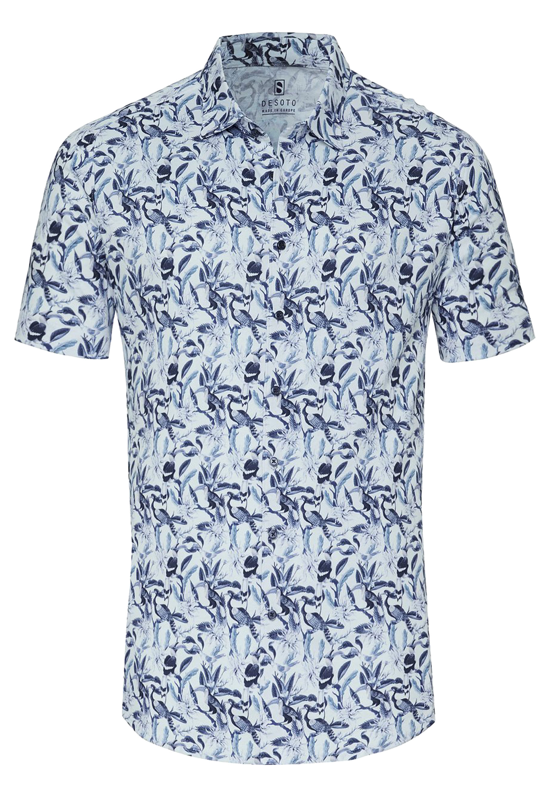 Overhemd Blauw Kent korte mouw overhemden blauw