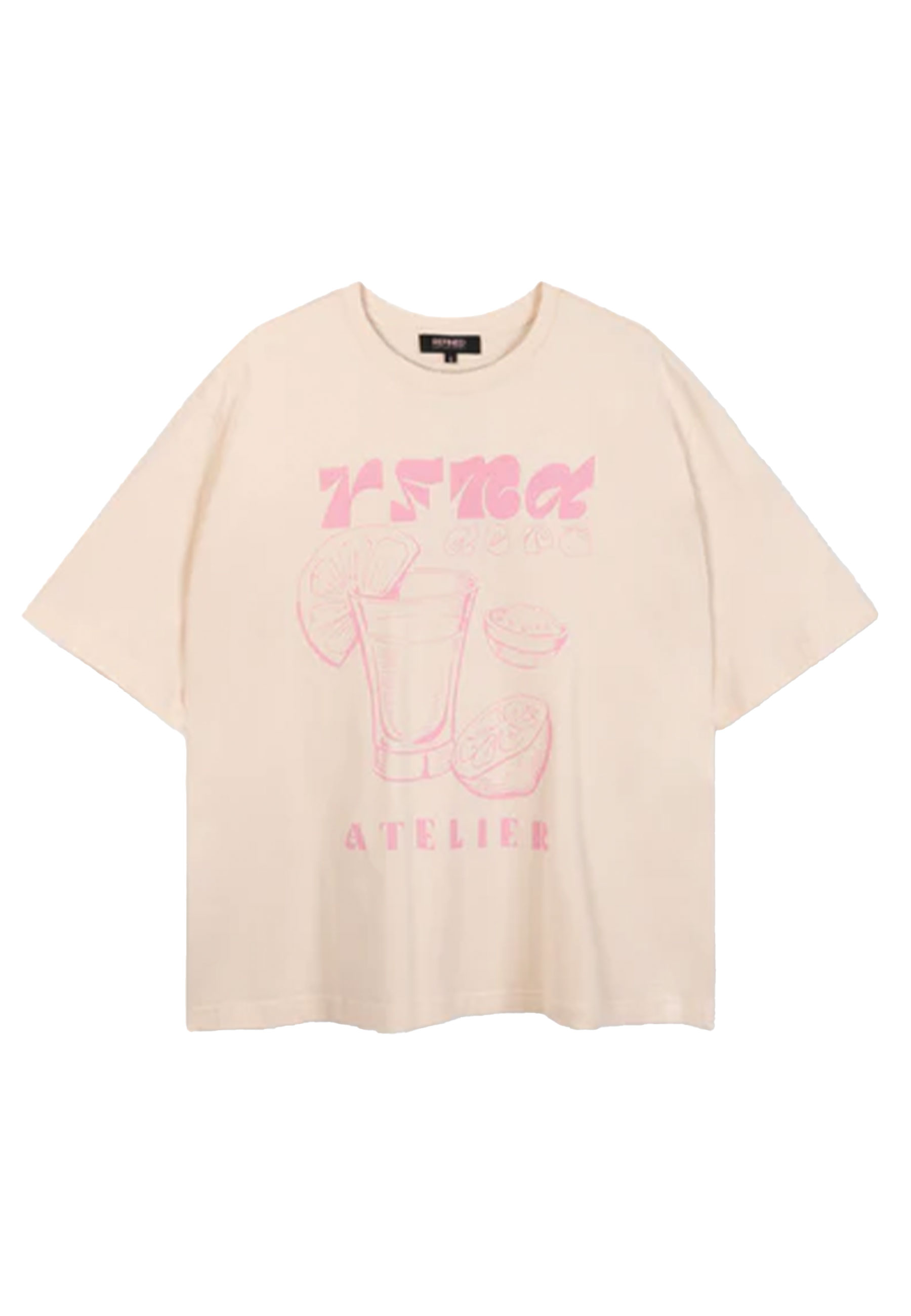 Refined Department Oversized RFND t-shirt MAGGY Vintage White - Maat XS