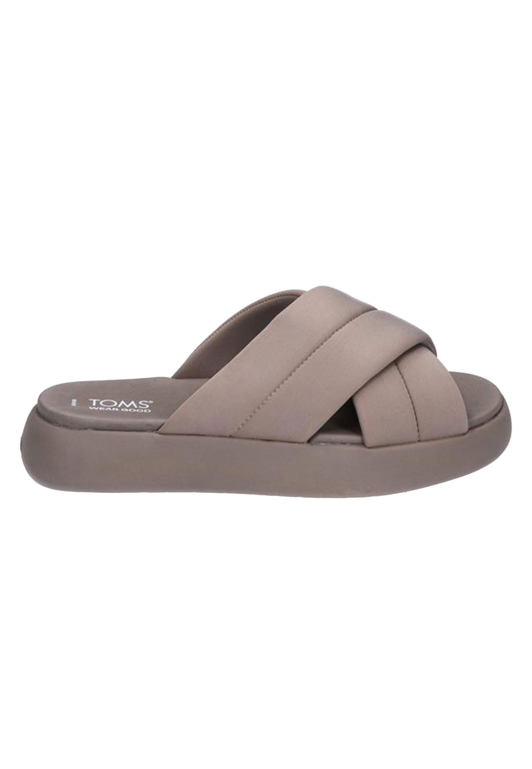 Toms Taupe Alpargata mallow crossover slippers taupe