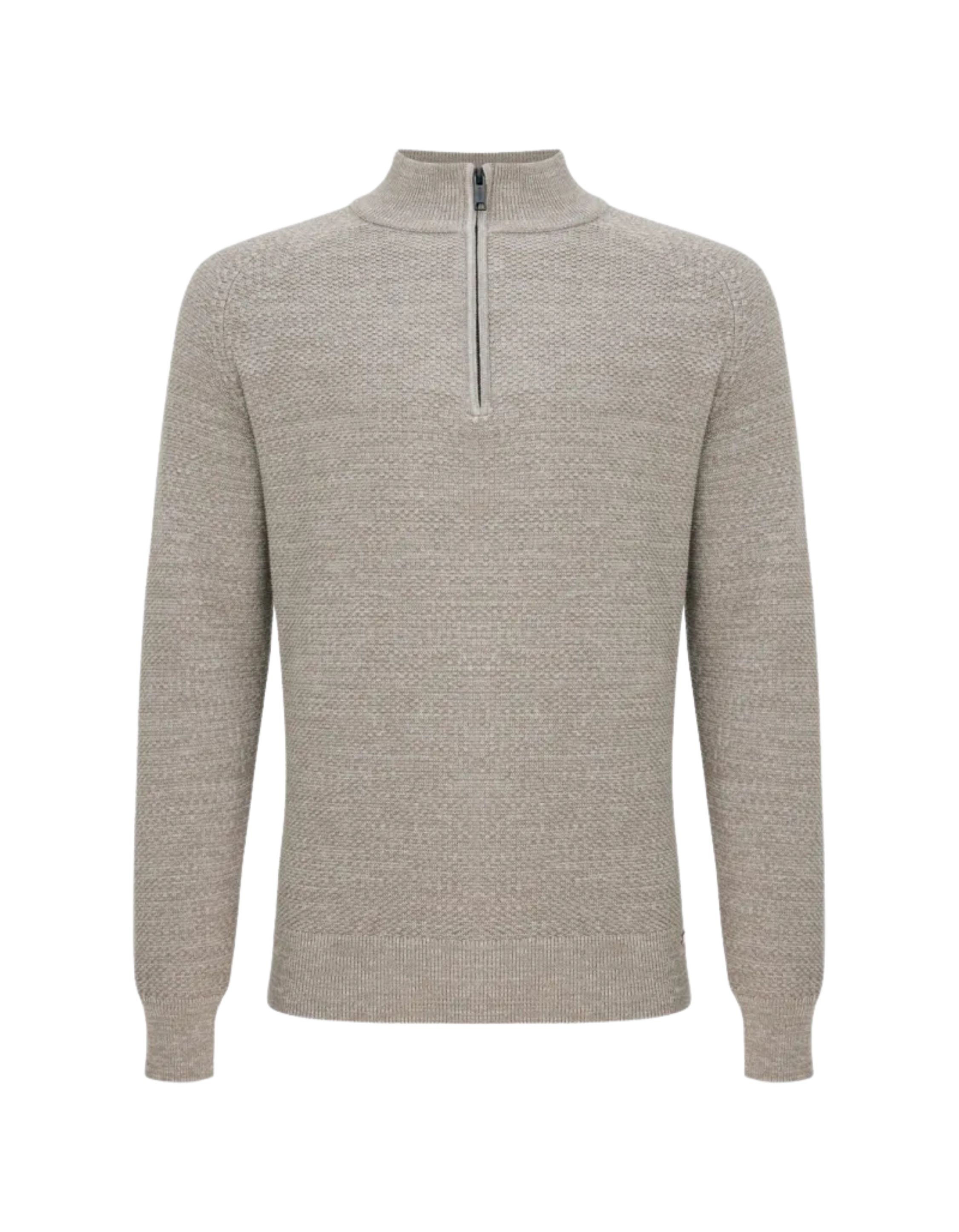 Gentiluomo Turtle Zip Ls Truien Beige K5186-256