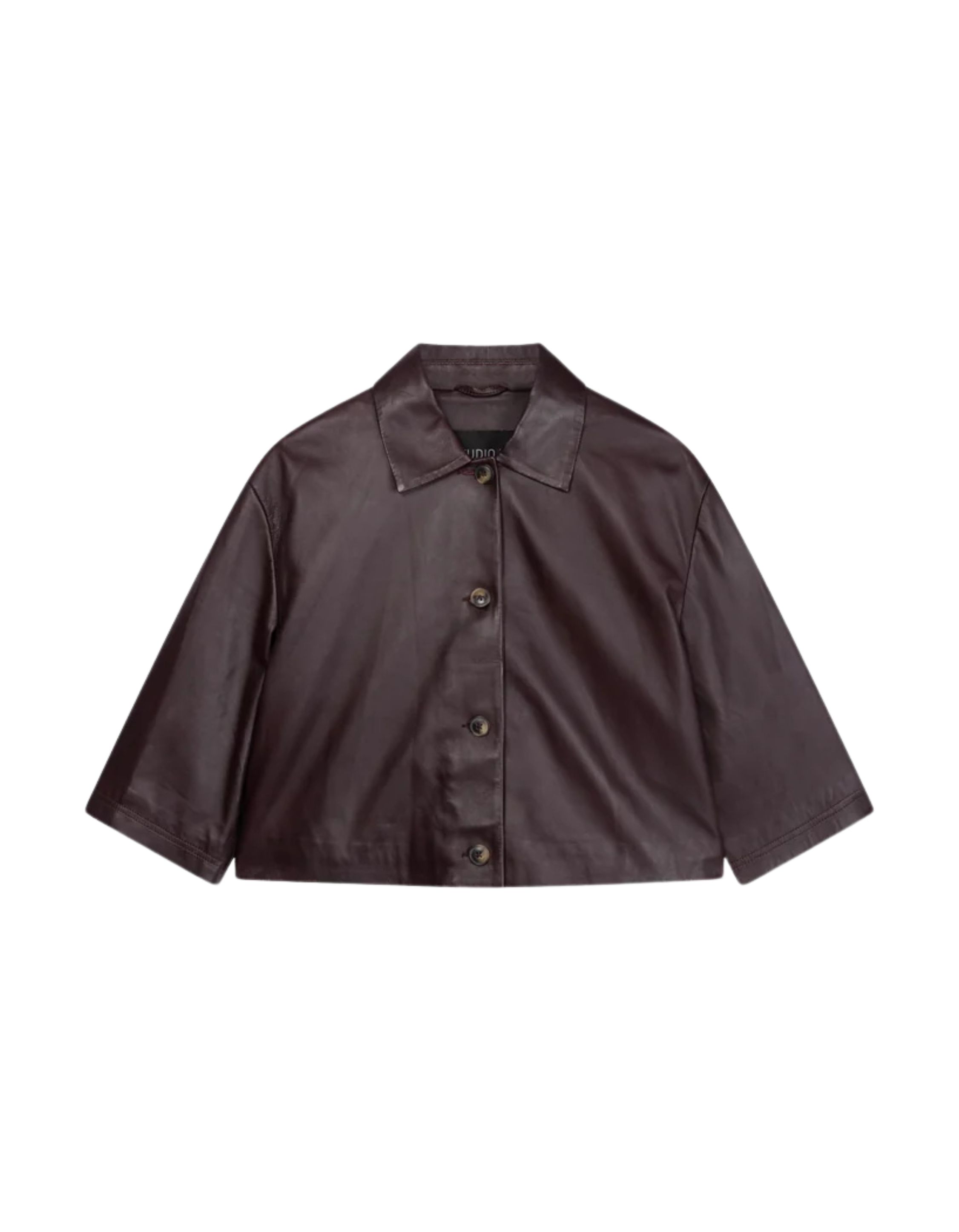 Studio Ar Hollis Leren Jassen Aubergine 015l266006.01
