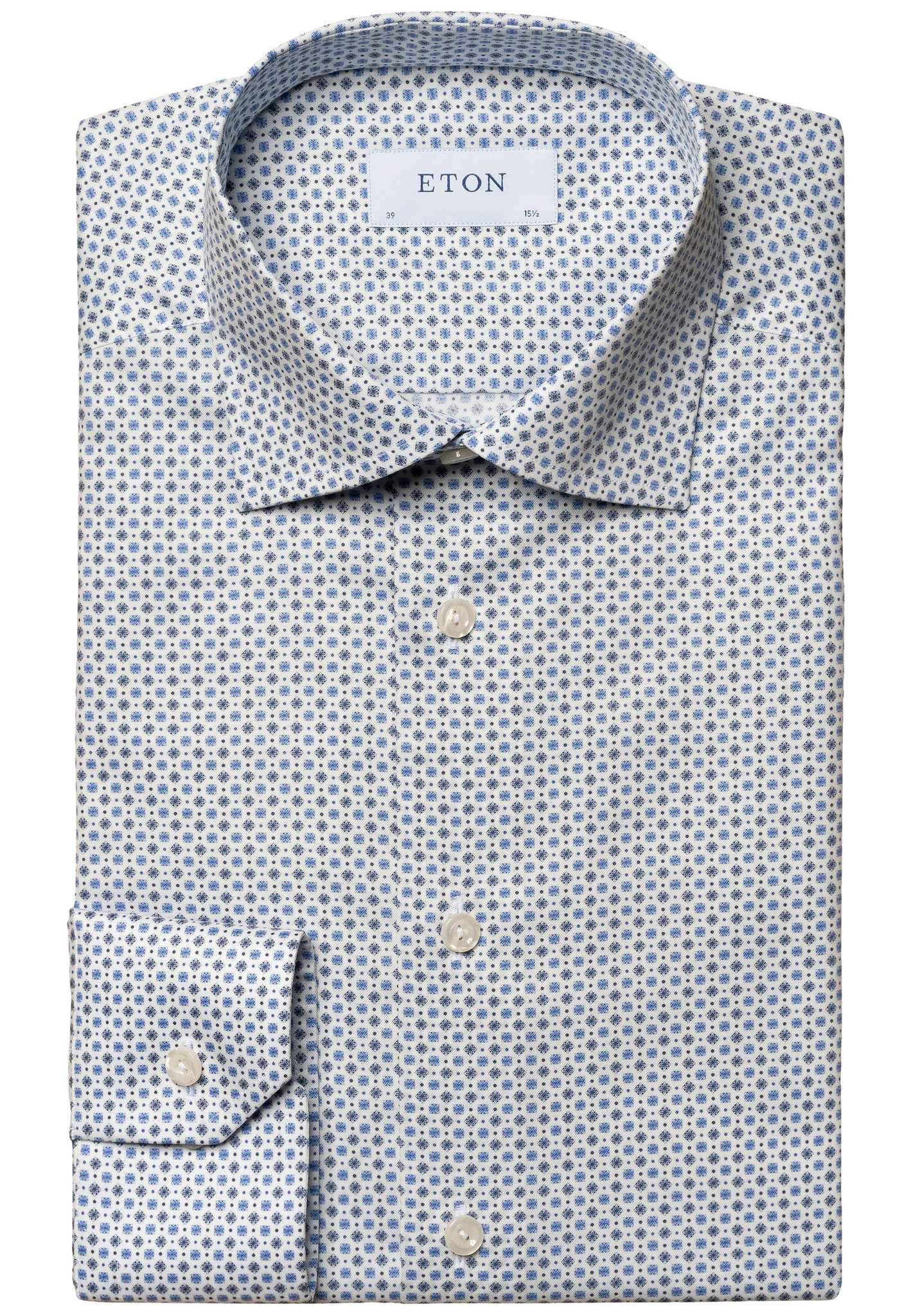 Eton lange mouw overhemden blauw Heren maat 46