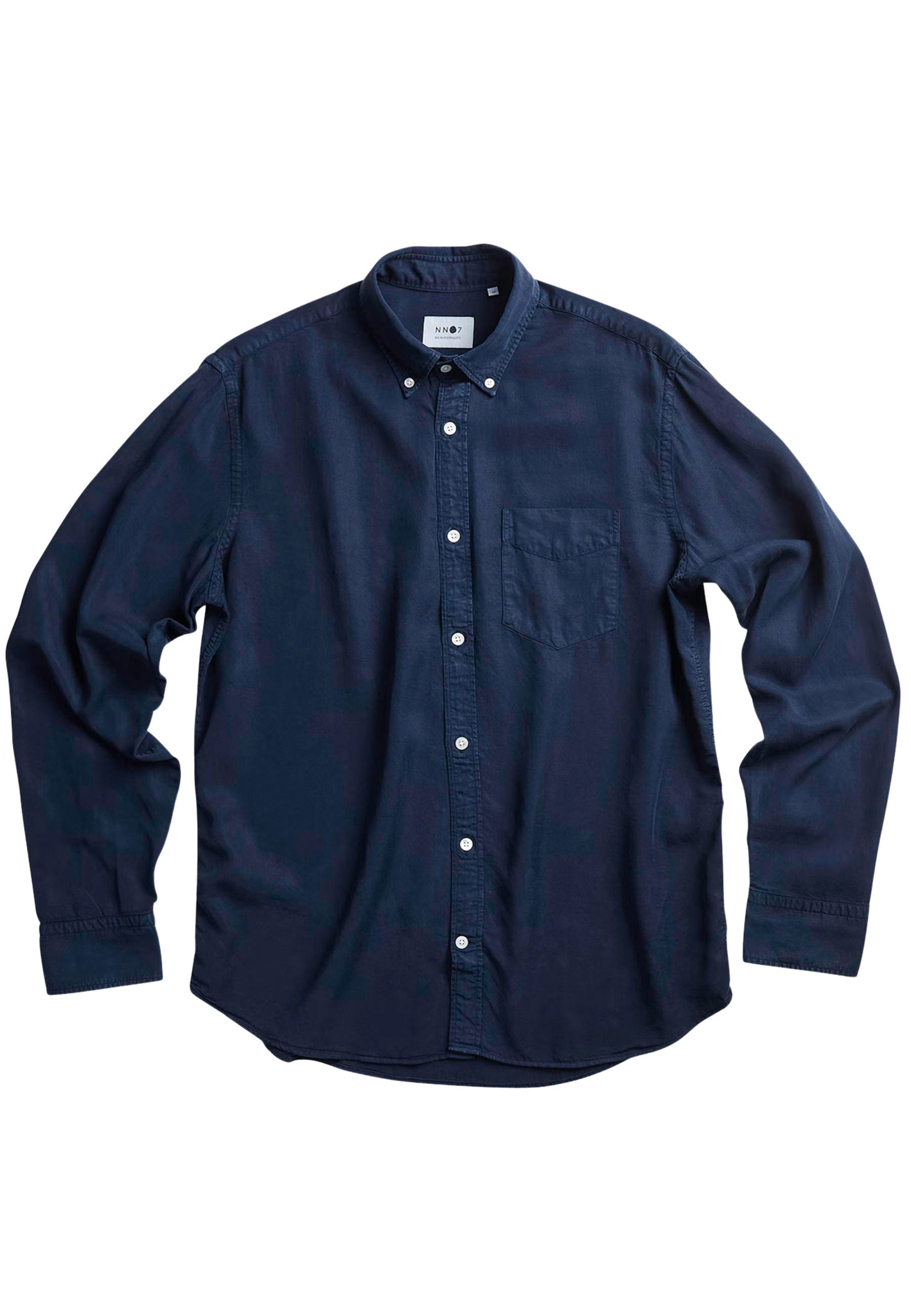 No Nationality lange mouw overhemden donkerblauw Heren maat L