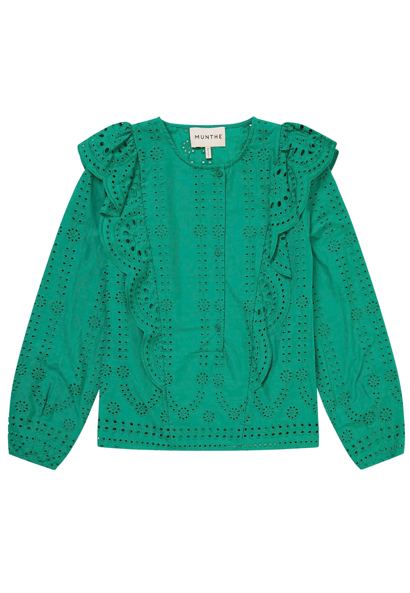 Munthe 231-1024-23137 10 blouses groen Dames maat 42