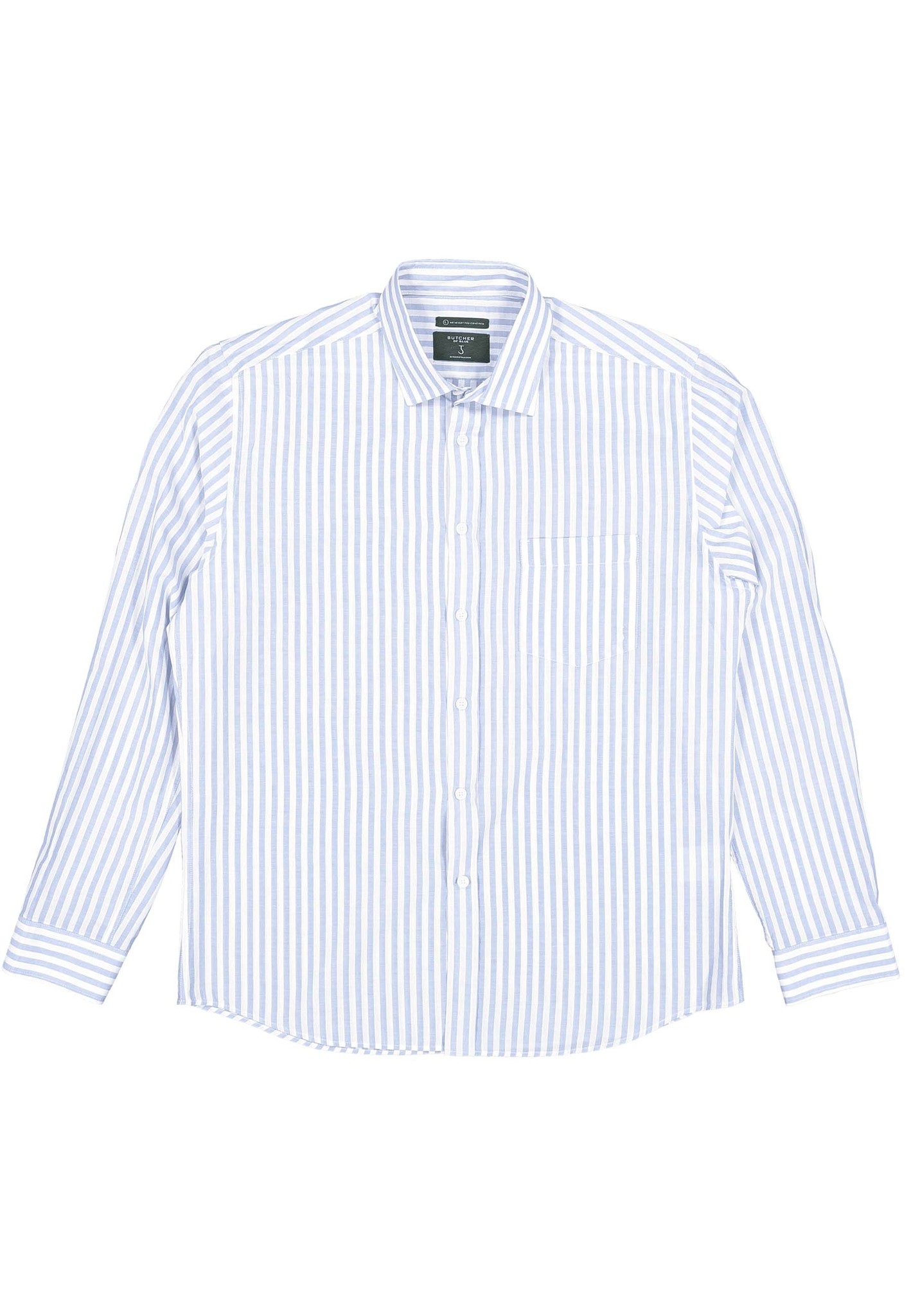 Butcher of Blue M2316005 lange mouw overhemden lichtblauw Heren maat XL