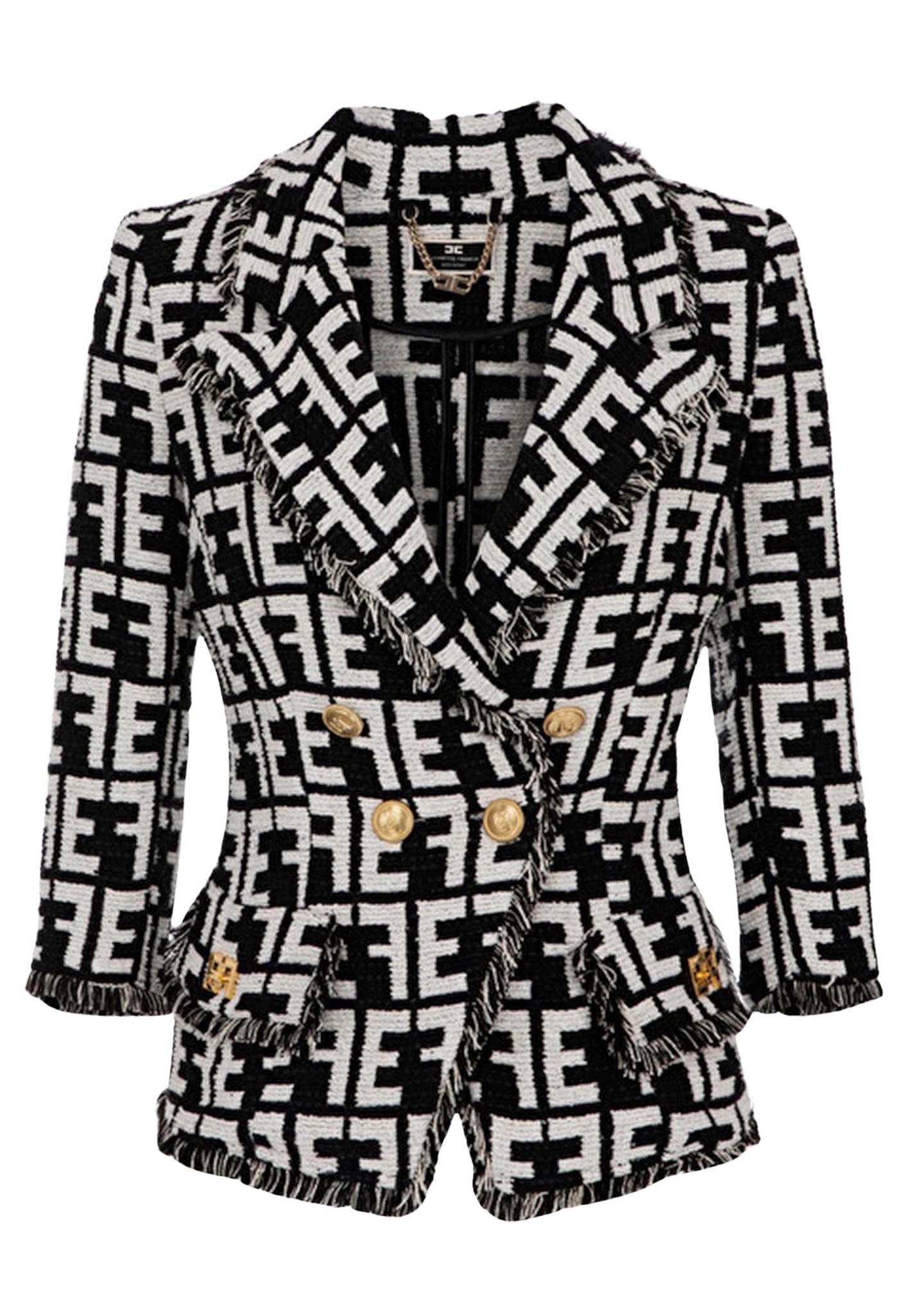 Elisabetta Franchi blazers zwart Dames maat 46 IT