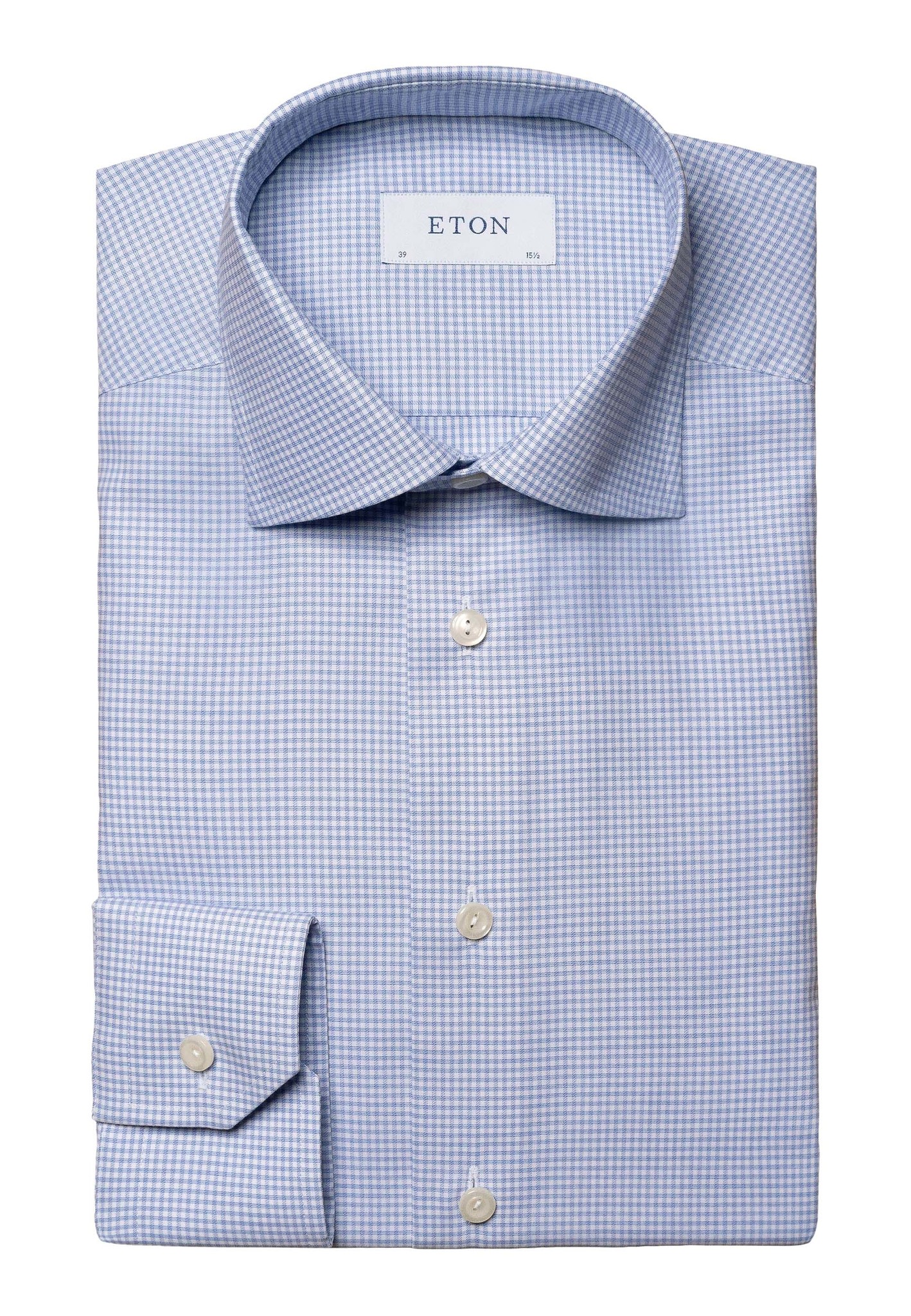 Eton lange mouw overhemden blauw Heren maat 43