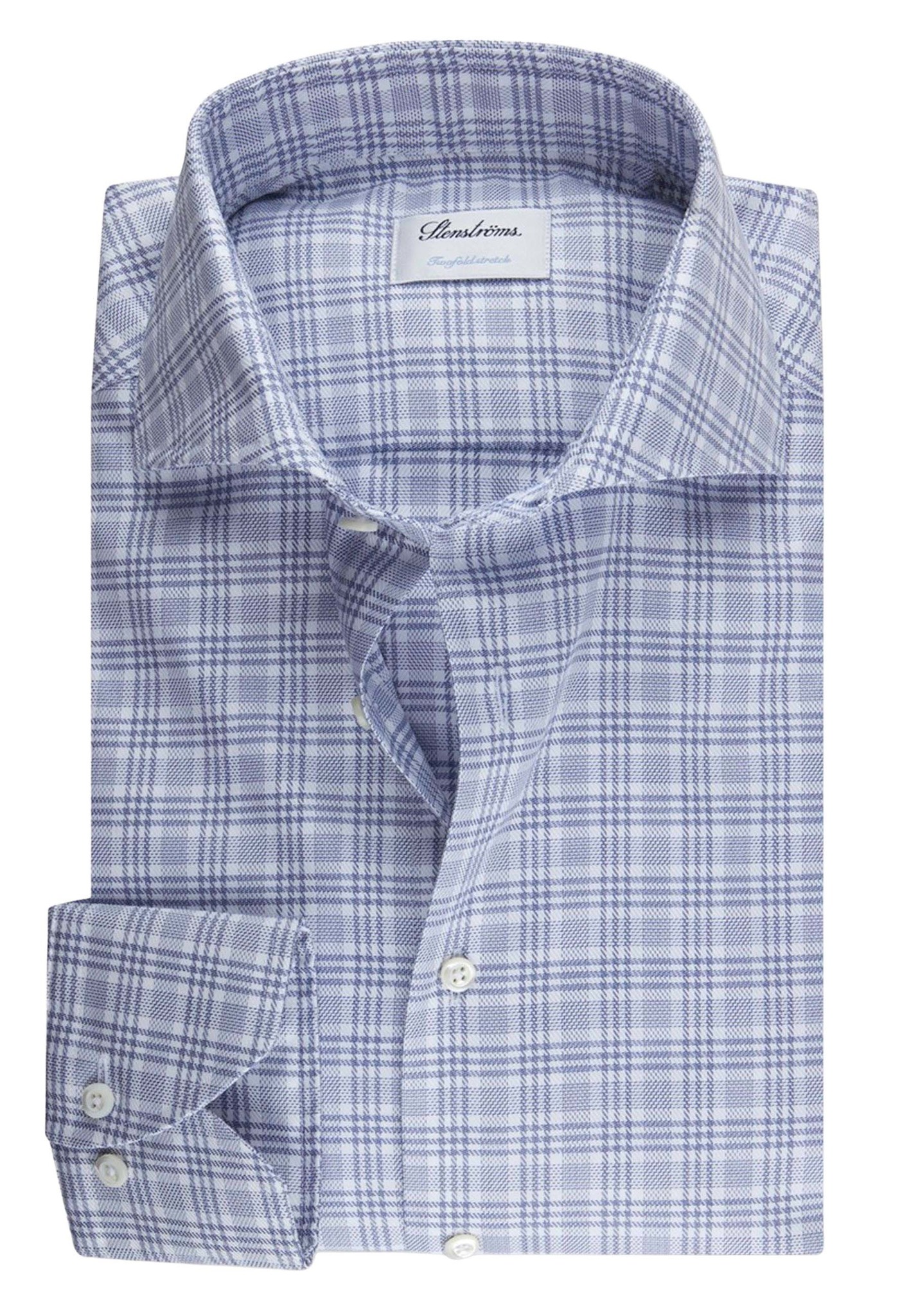 Stenströms Overhemd Blauw Katoen maat 44 lange mouw overhemden blauw